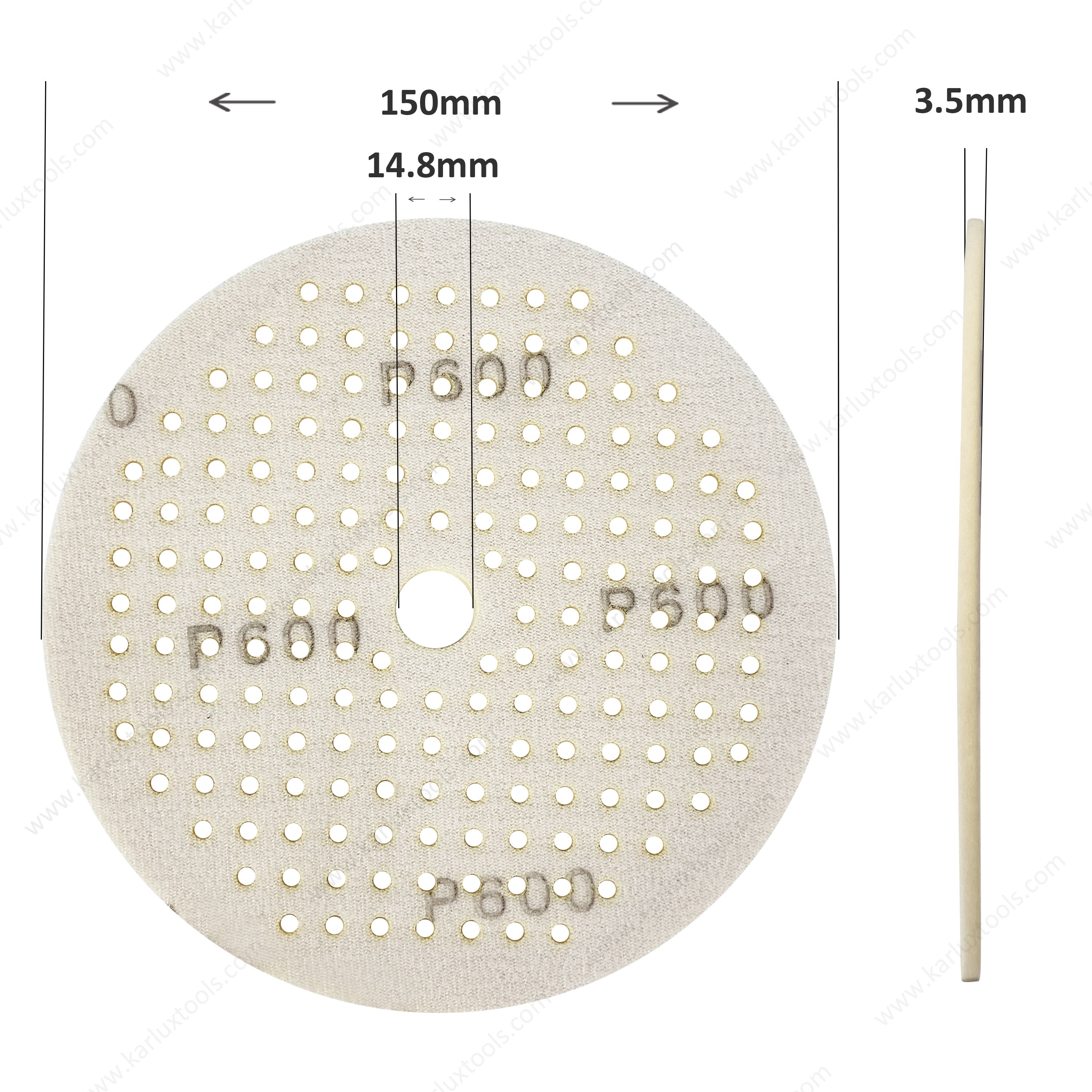 6 Inch 150Mm 180+1 Hole Grit P320-3000 Superfine Film Sanding Disc Soft+ Foam Film Discs For Wet/Dry Automotive Paint Sanding