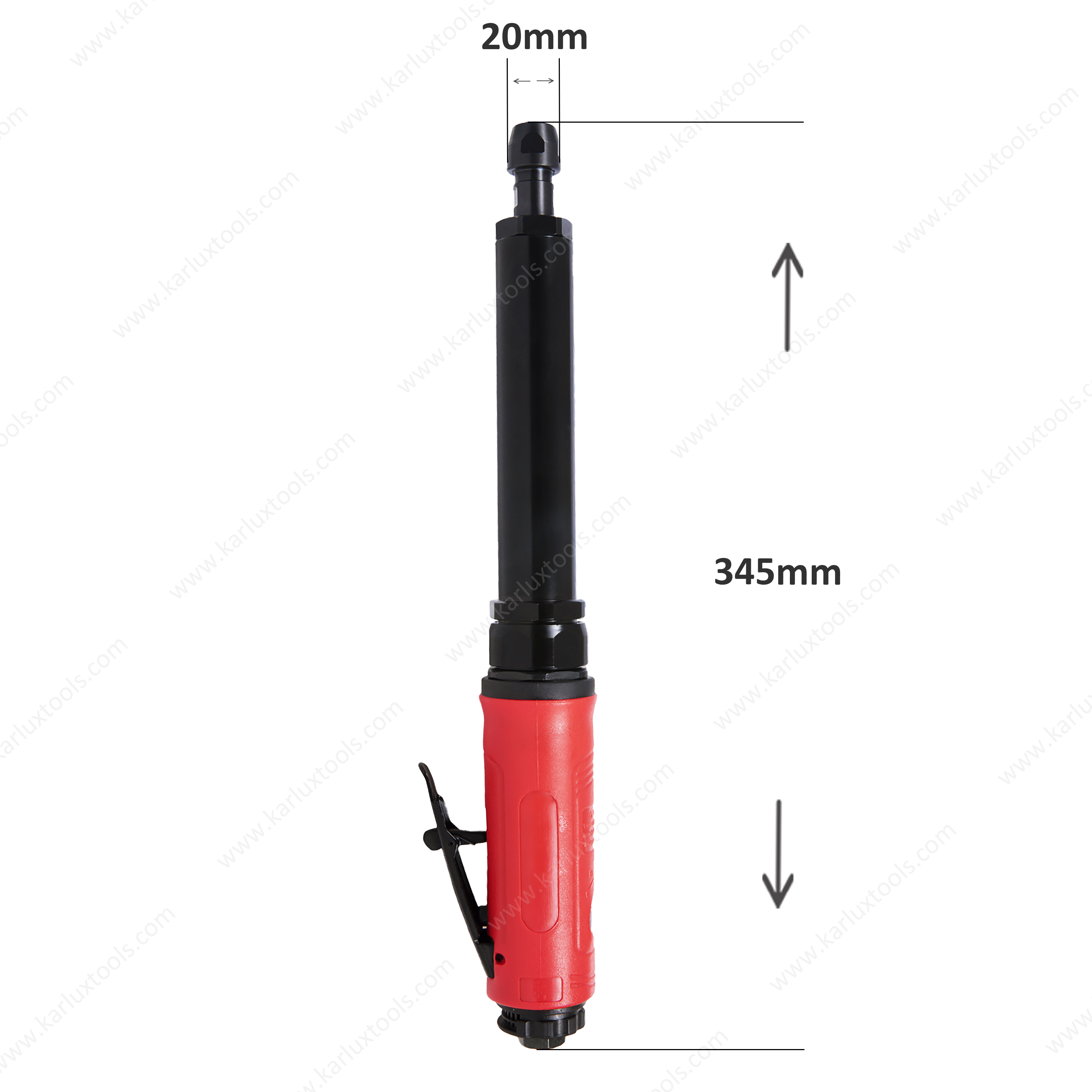 High Speed Lightweight 18000rpm 340mm Grinding Machine Pneumatic Lengthen Mini Straight Air Die Grinder