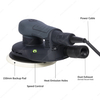 6Inch Ergonomic and Lightweight Central Vacuum 3mm in Orbit Electric Random Orbital Sander 220V, 400W Motor, Metal Fabrication