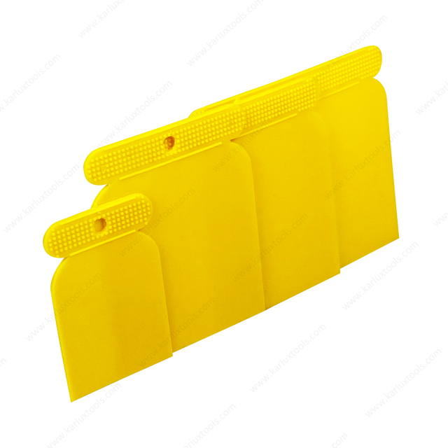 4pcs Auto Body Filler Spreader Applicator Flexible Plastic Spreader Set for Filler Putty Spreading Paint