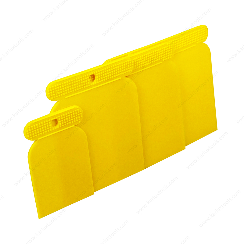 4pcs Auto Body Filler Spreader Applicator Flexible Plastic Spreader Set for Filler Putty Spreading Paint