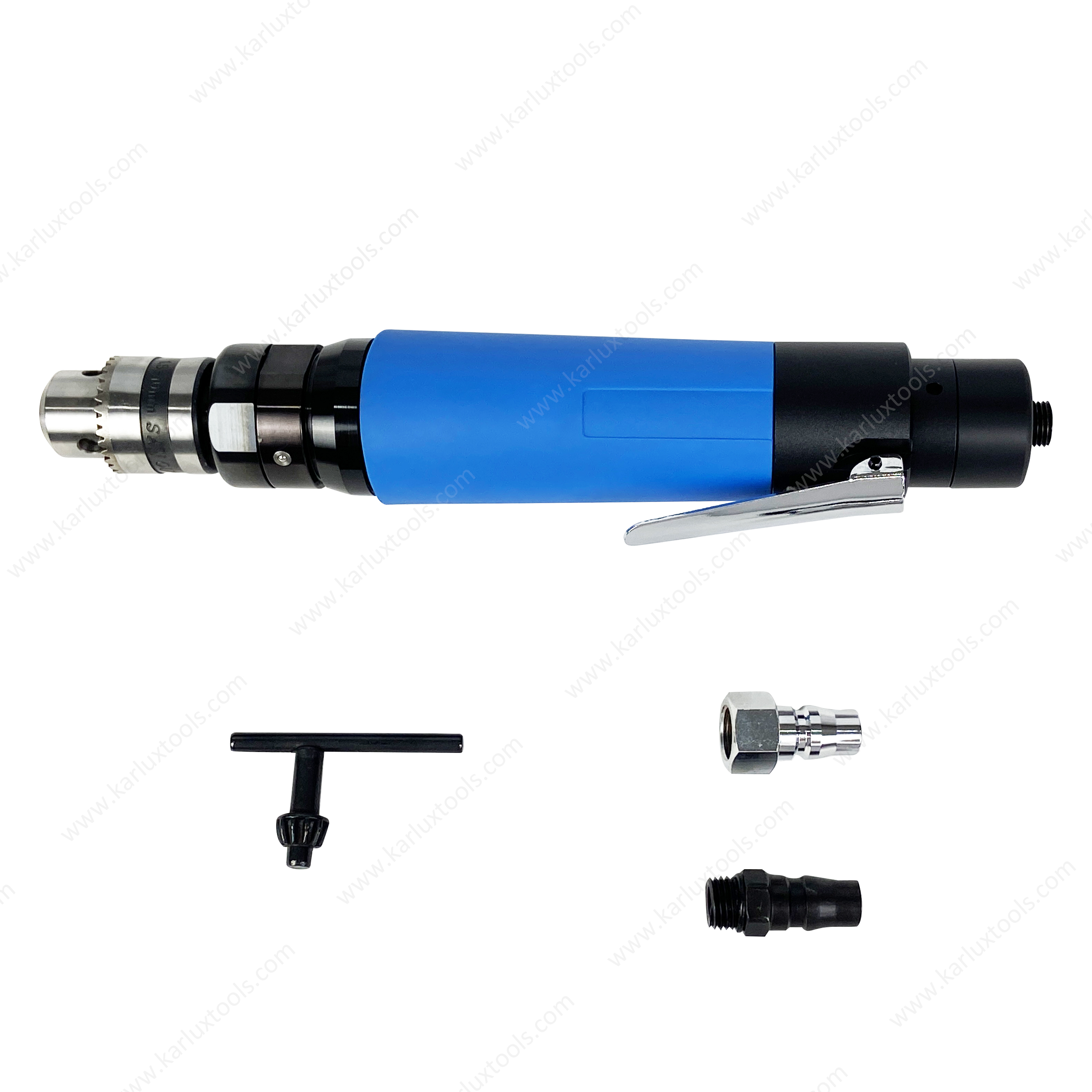 3,000Rpm 1.0Hp Ultra-Low Noise Hand Drill Industrial Pneumatic Air Straight Drill With Chuck 3/8"