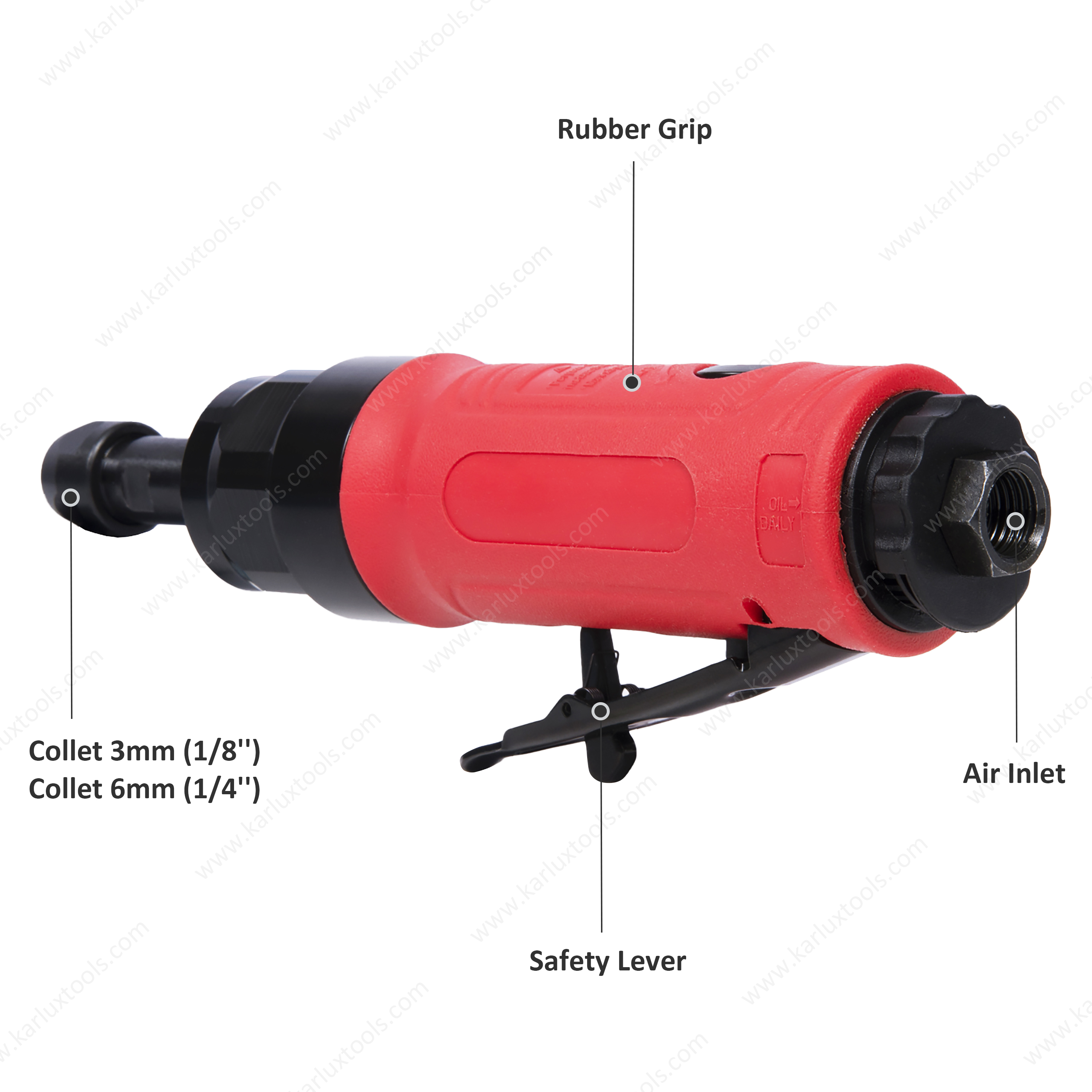 Low Speed Lightweight 4000rpm Grinding Machine Pneumatic Mini Straight Air Die Grinder