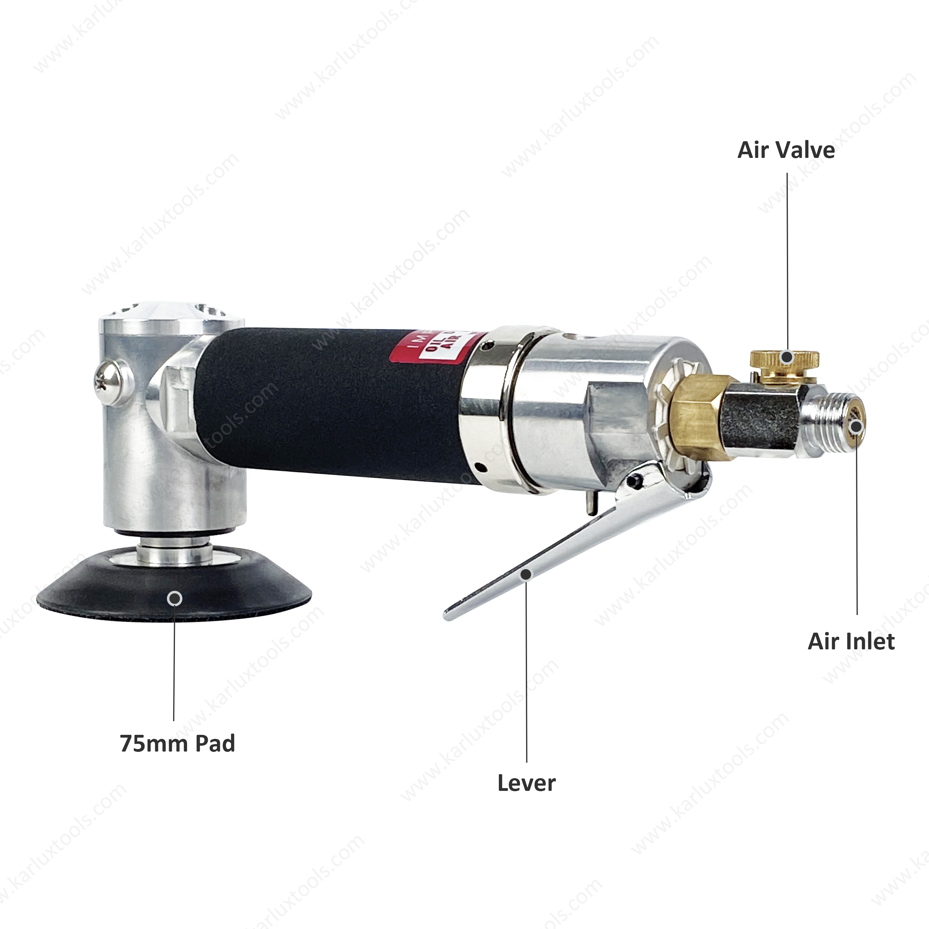 3inch Mini Angle Polisher Pneumatic Polishing Tools Air Polisher for Auto Parts Polishing, Carbon Fiber Polishing, 3C Polishing