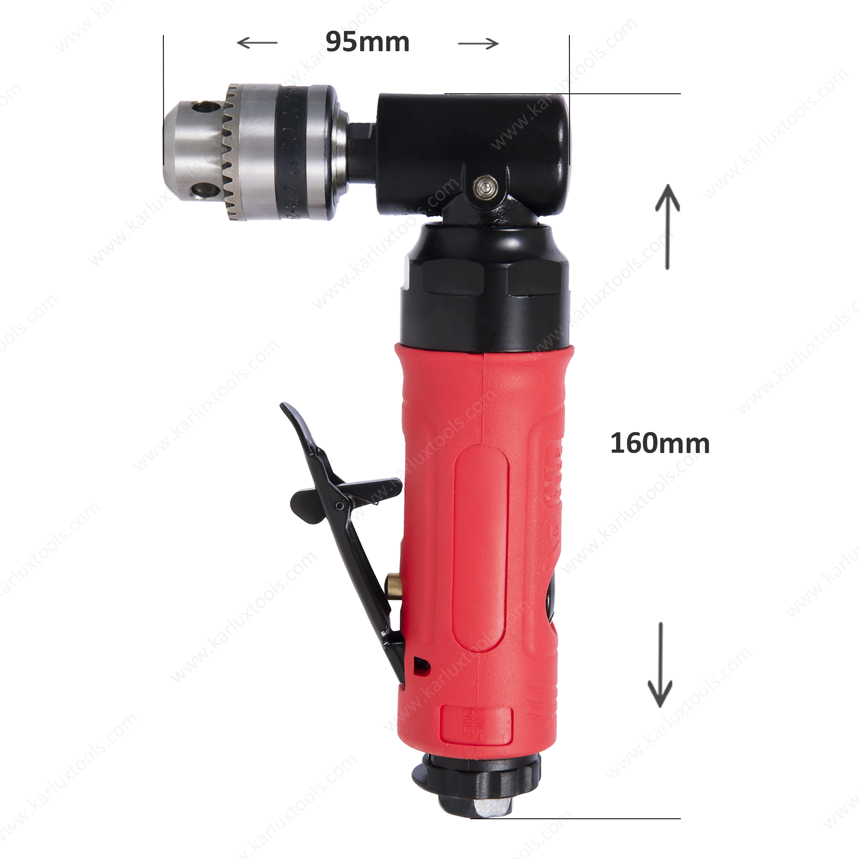 1/4Inch 15000rpm Mini Pneumatic Drill High Speed Right Angle Air Drill