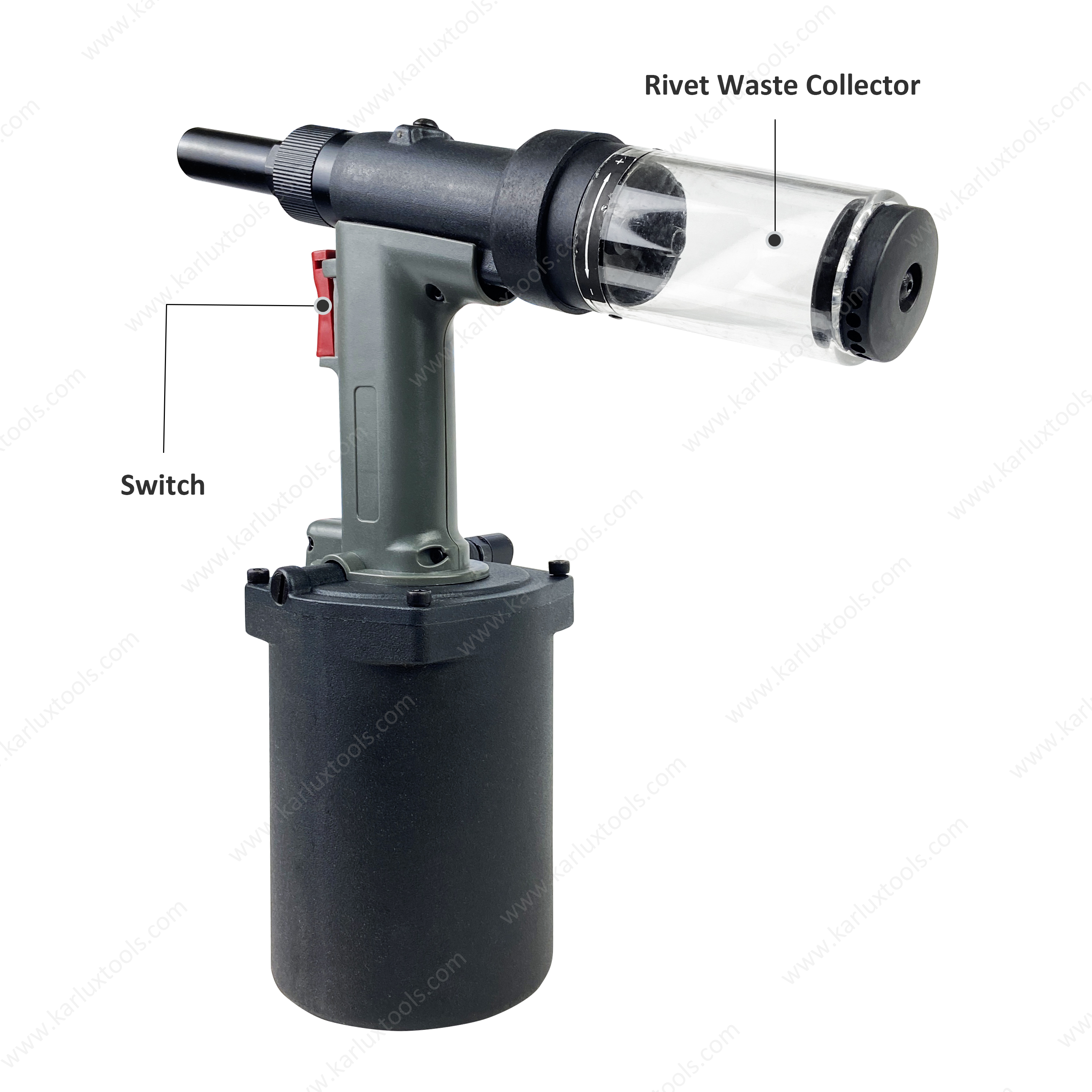 4.8/6.4mm Vacuum Pneumatic Riveting Gun Air Rivet Nut Gun Tool Professional Air Hydraulic Riveter