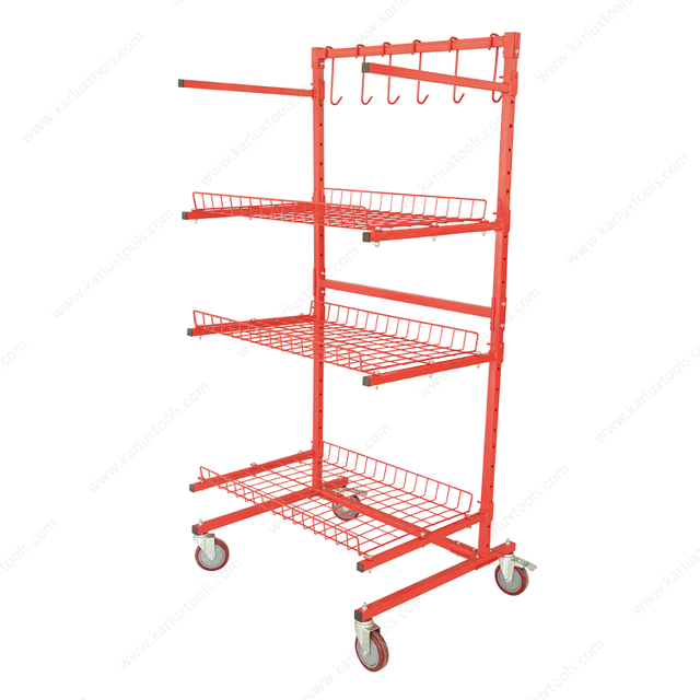 Metal Shelf Bracket Auto Parts Storage Trolley Car Parts Cart