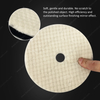 6inch 150mm Trapezoid Flat Grid or Stripe Surface Wool Pad Buffing Pad Japanese Wool Polishing Pad for Dual Action RO GA Polisher