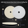 5inch 125mm Single Sided Flat Grid or Stripe Surface Wool Pad Buffing Pad Japanese Wool Polishing Pad Dual Action RO GA Polisher