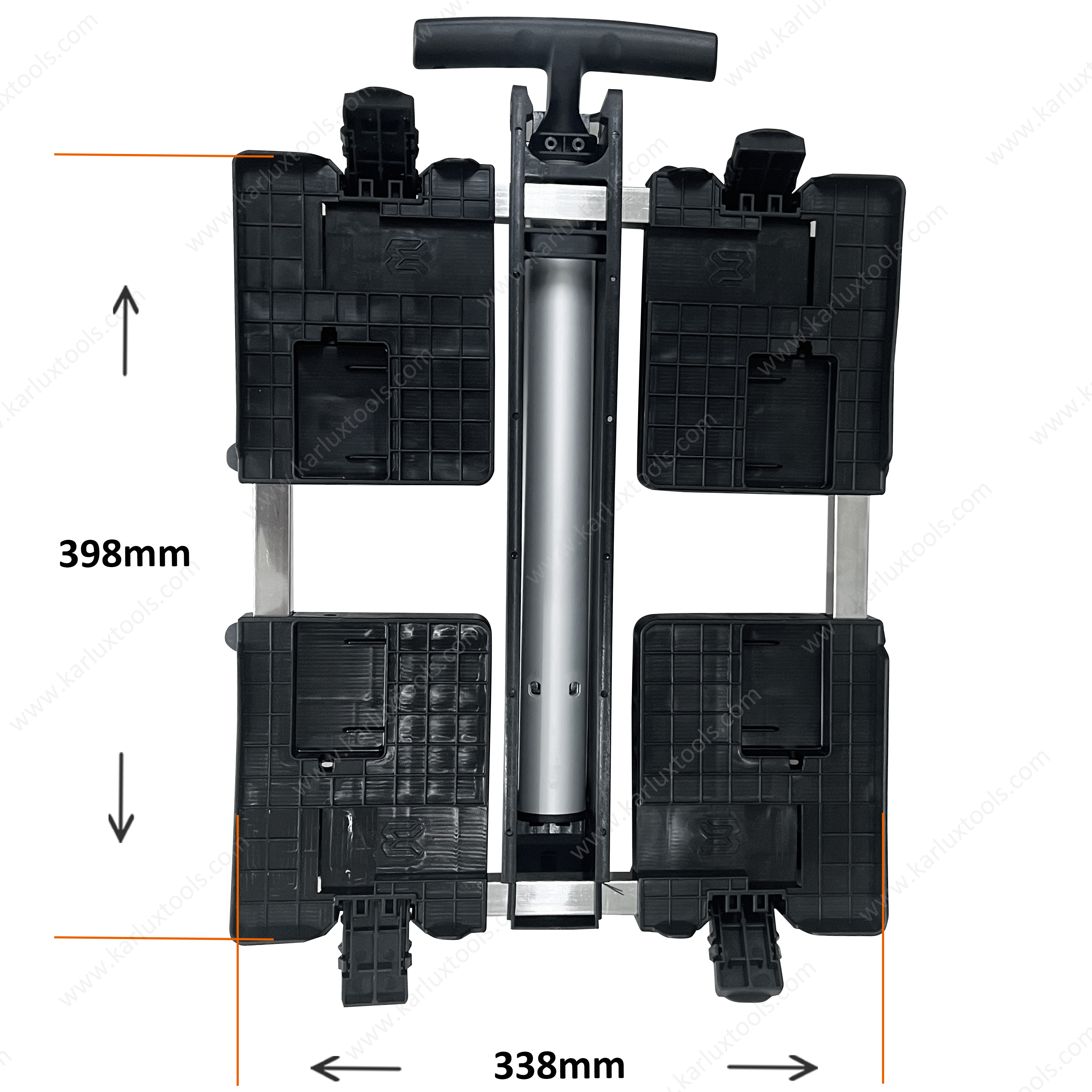 Lightweight Silent 4 Wheels Foldable Toolbox Platform Trolley Folding Carry Cart Fold Dolly Cart Used for Stackable Tool Boxes