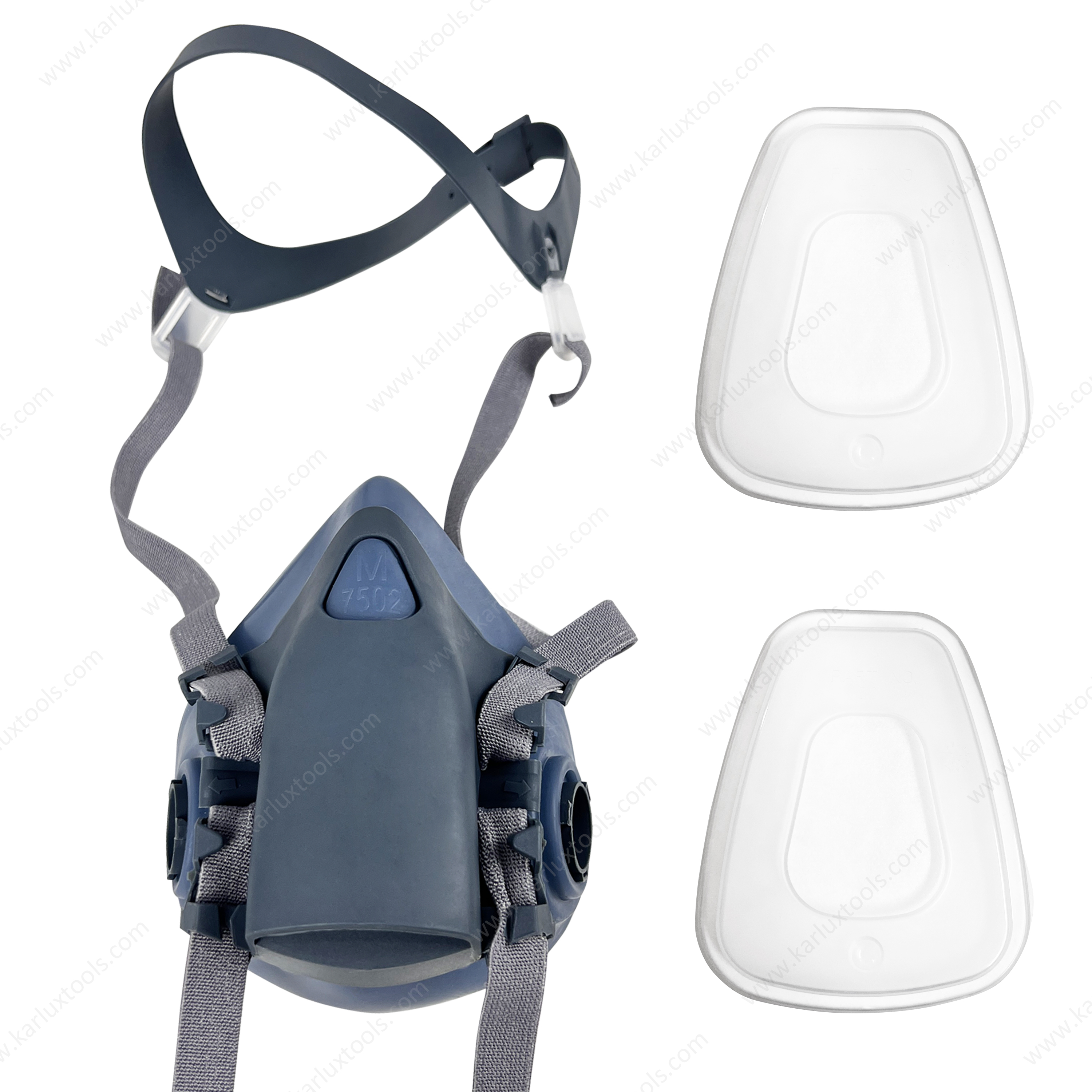 Half Face Gas Mask Facepiece Spray Painting Respirator Safety Suit Quick Latch Respirator With Replaceable Filters