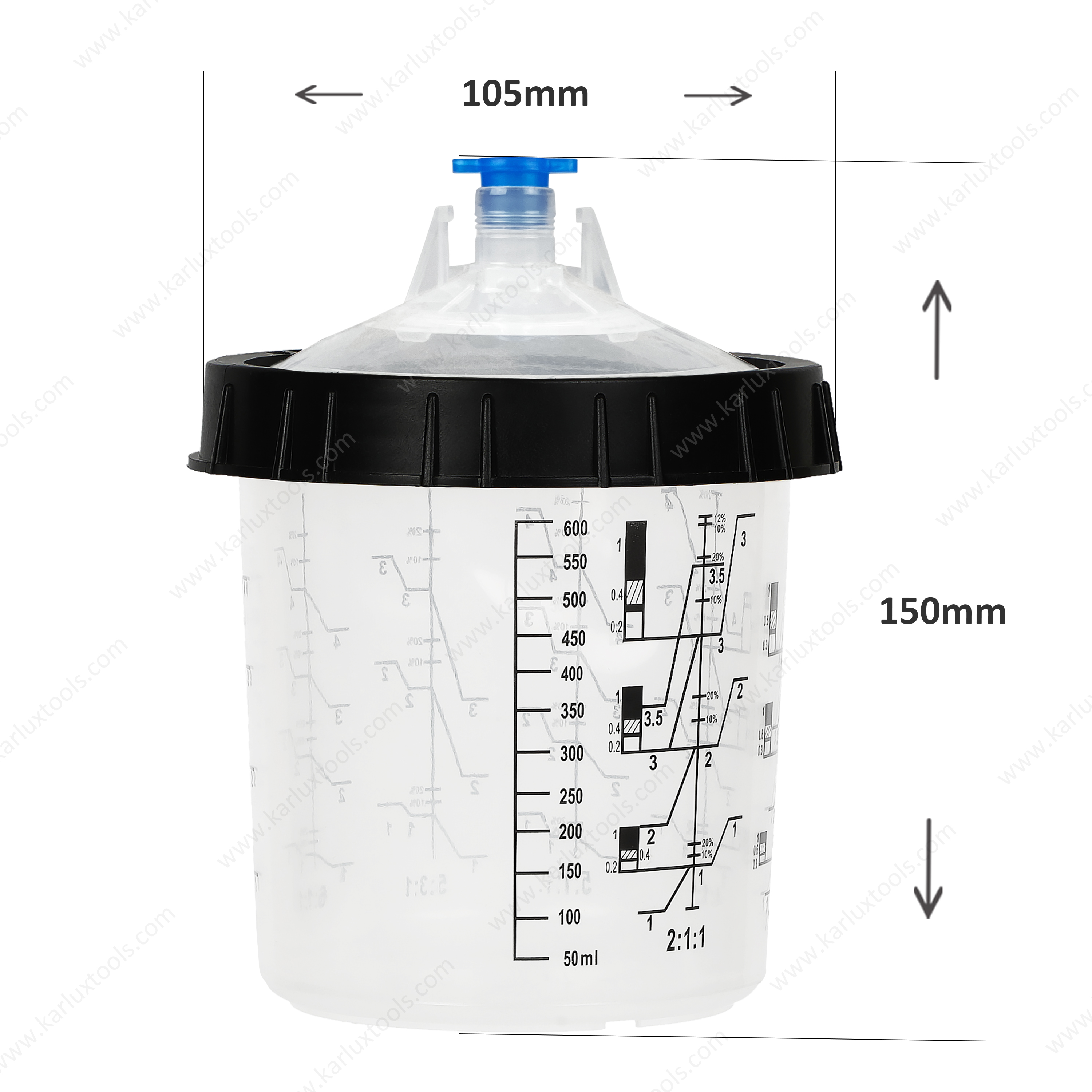 Air Spray Gun Paint Disposable Mixing Cup 600ml