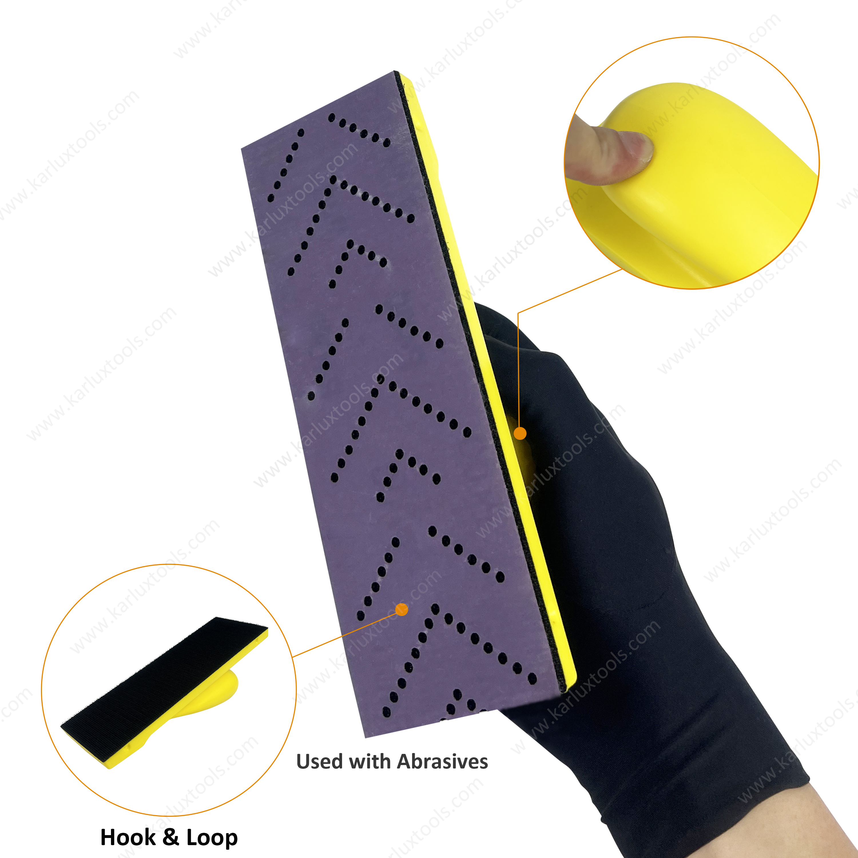 Meidum Manual Sanding Block 70x198mm Velcro or PSA