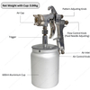 W-101-S 600ml 1.0/1.3/1.5/1.8mm Lightweight Suction Feed Paint Repair Sprayer Air Paint Spray Gun with Container Cup