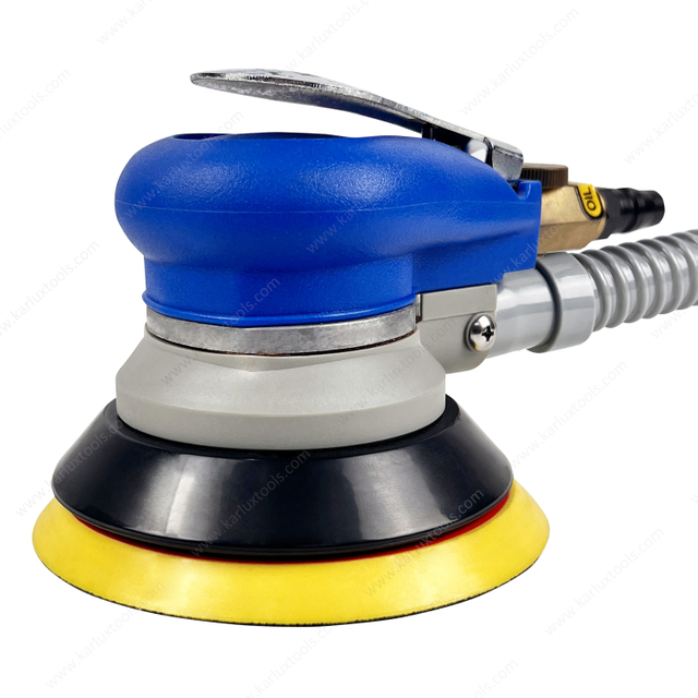 5Inch Self-generated Vacuum 5mm Orbit Pneumatic Random Orbital Palm Sander for Automotive Wood Metal Surface Finishing