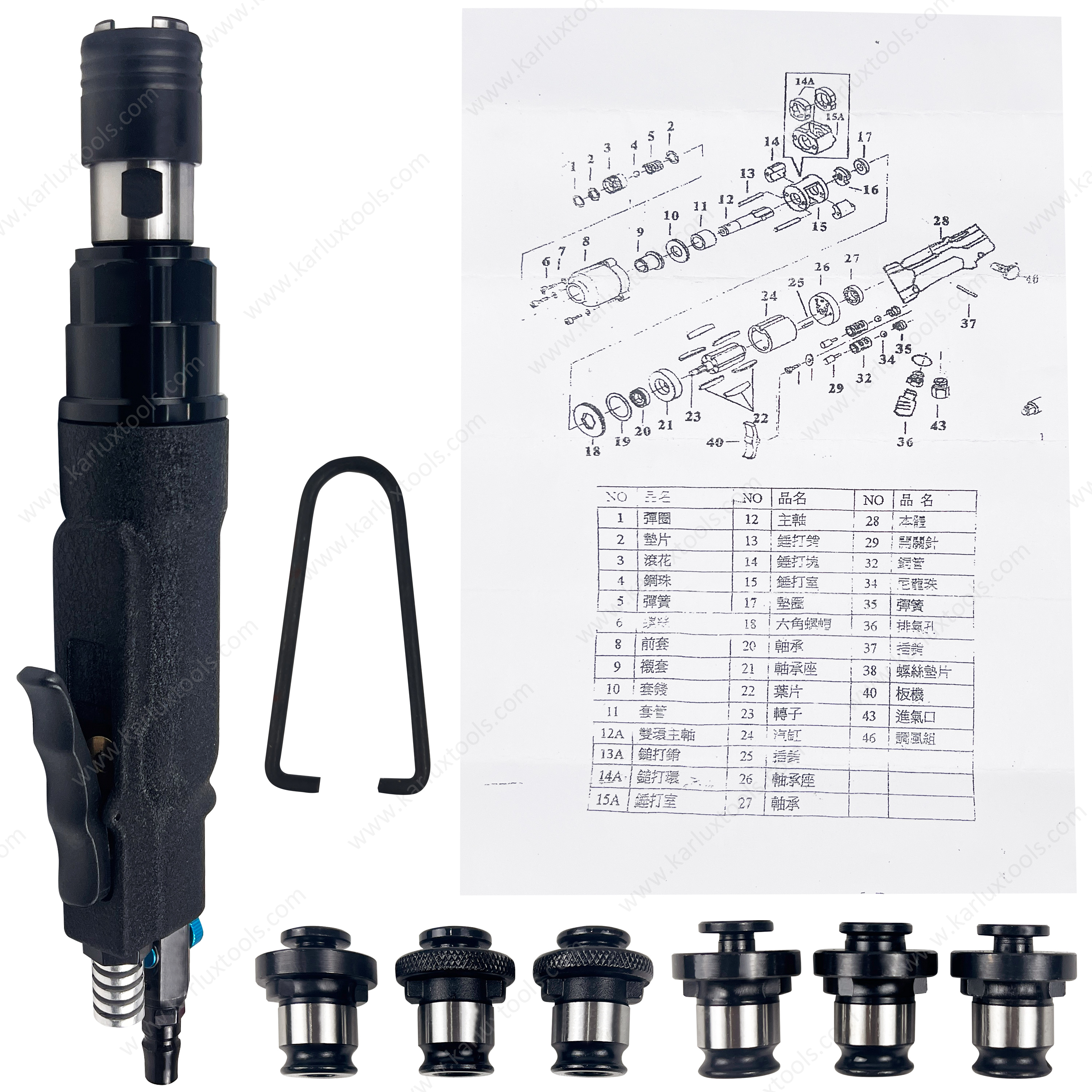 400RPM Straight Type Pneumatic Thread Tapping Machine with M3-M12/M14-M20 Nozzles Air Tapper for Industrial Use