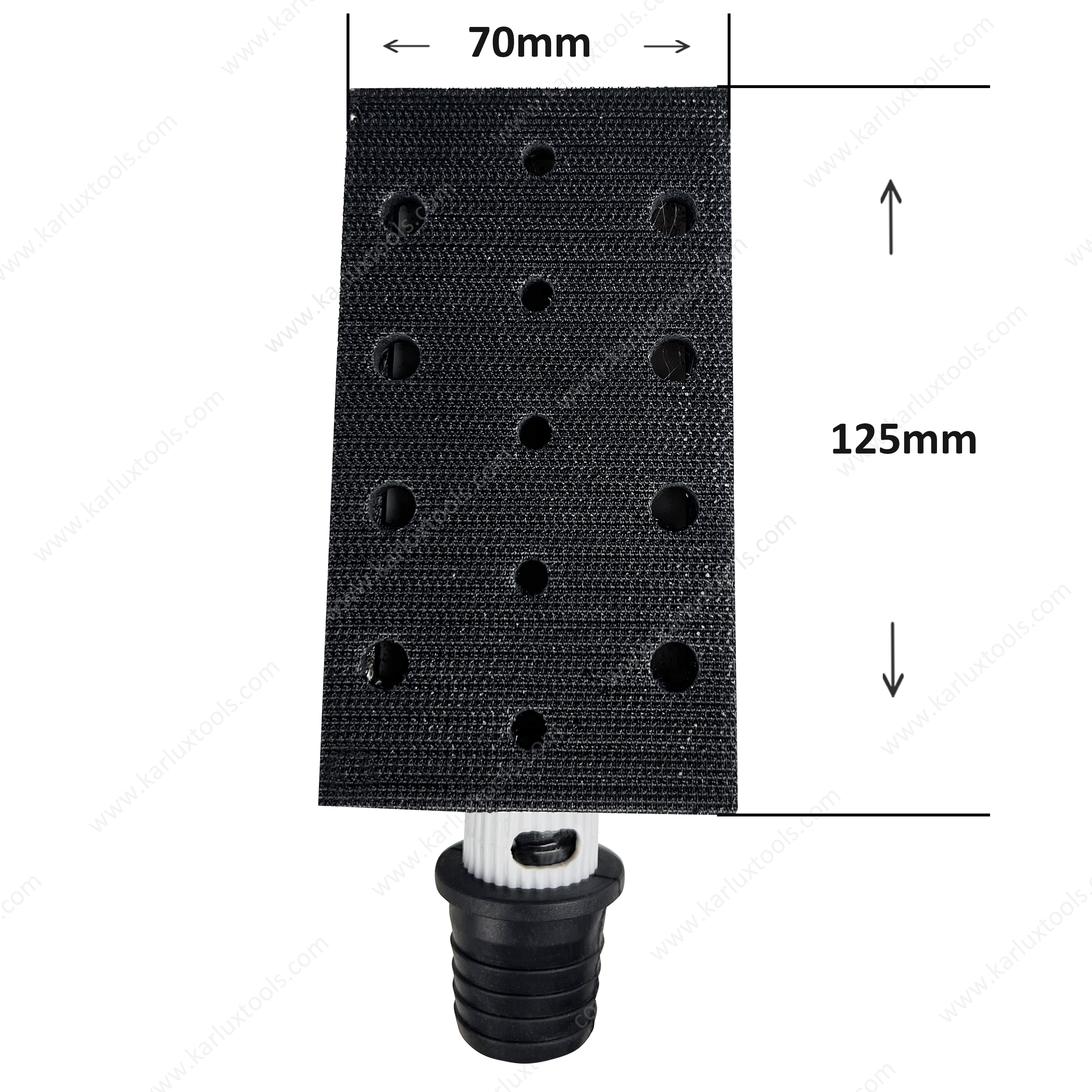 70x125mm Hand Sanding Block with Vacuum Hook & Loop Backing ABS Body Dust-Free Sanding Tool for Automotive Paint Prep