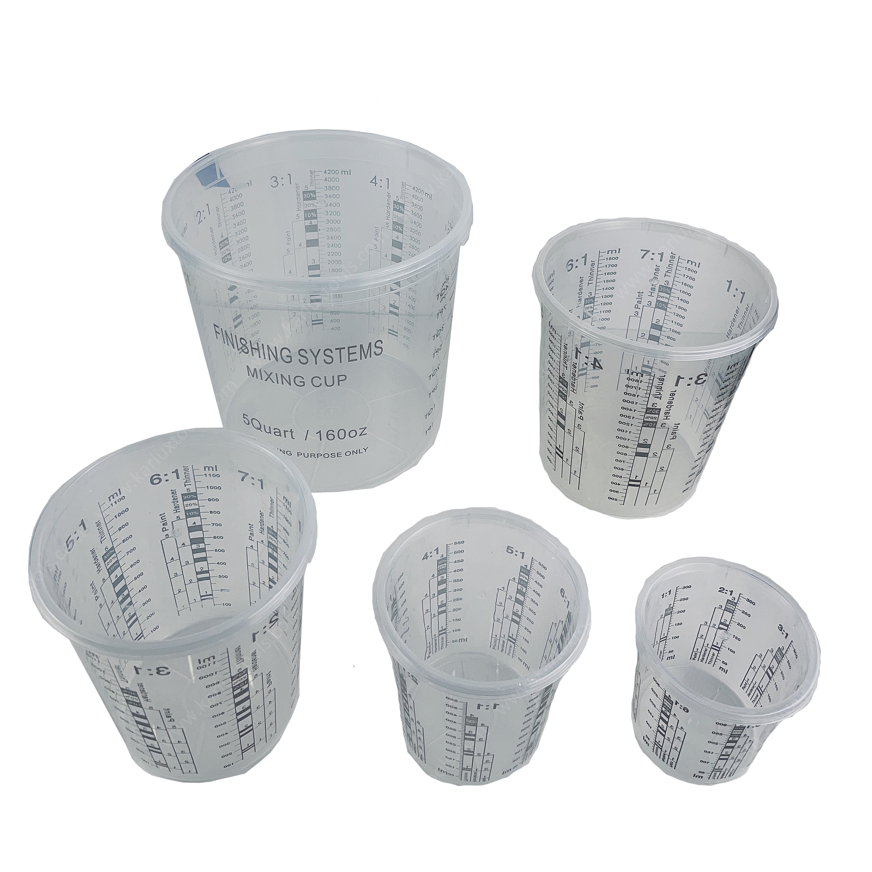 Disposable Paint Mixing Cups with Scale 4200ml