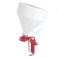 Square Funnel Gravity Feed 3 Nozzle Paint Texture Tool Drywall Wall Painting Sprayer Pneumatic Texture Gun Air Hopper Gun
