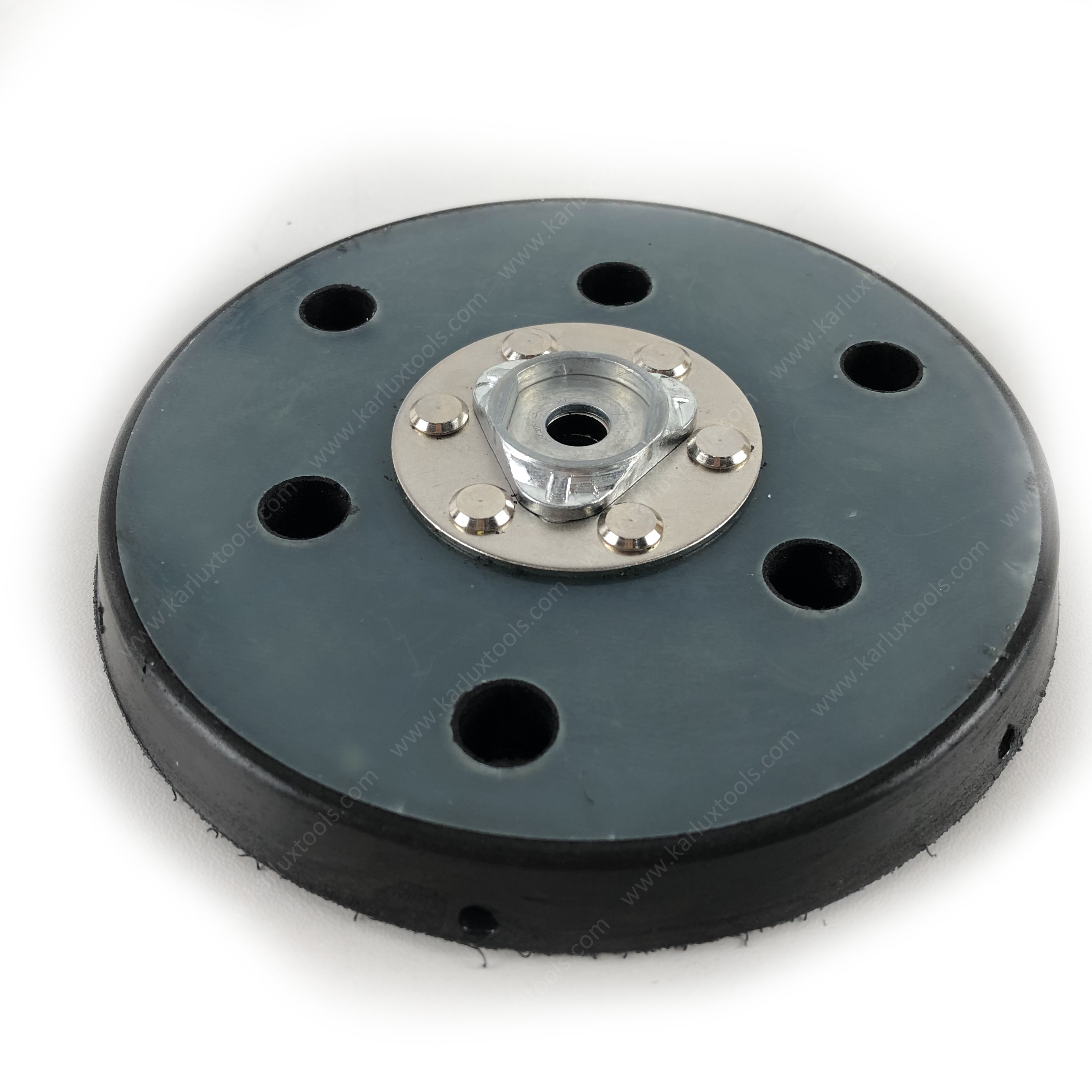 125mm Sander Backup Pad M8 5/16'' Screw Hook and Loop Backing Pad With 6 Radial Holes 5inch 6 Hole Back Up Pad