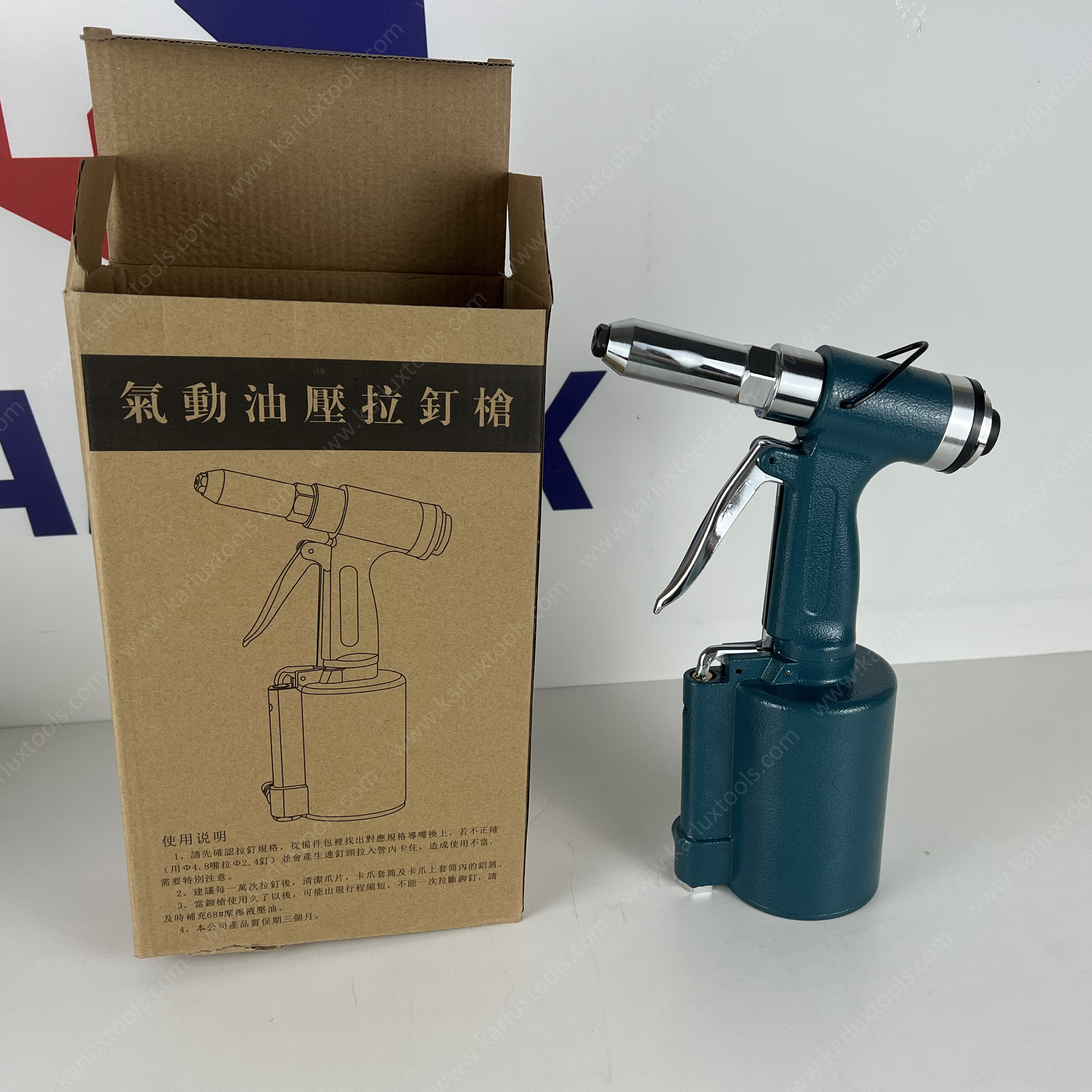 Air Riveting Tool for 2.4mm 3.2mm 4.8mm Rivets with Stroke 16mm Light Weight Pneumatic Power Pop Air Riveter