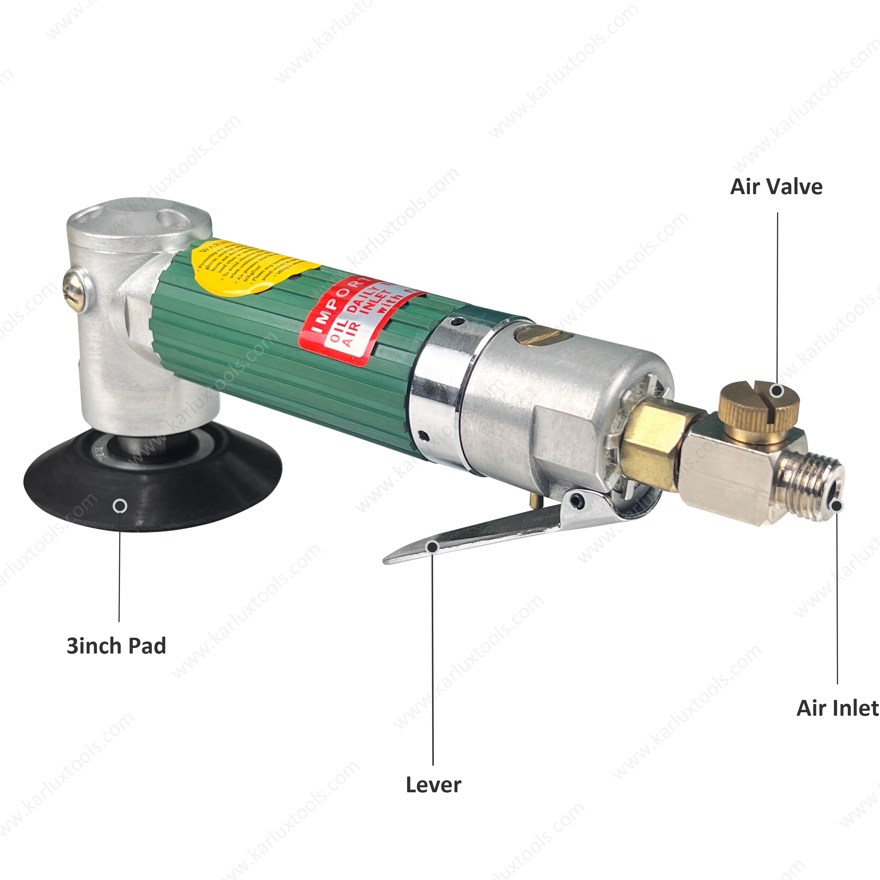 AP450PL Light Weight 2inch Angle Polisher Pneumatic Polishing Tools
