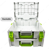 40x30x12cm Waterproof Dustproof Stackable Storage Box System Plastic Modular Tool Boxes Systainer Case with Handles