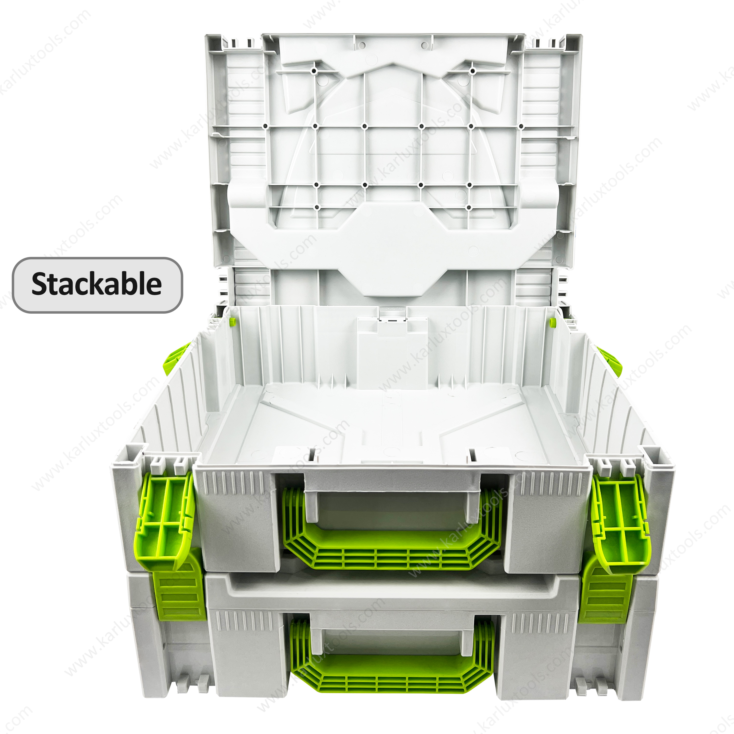 40x30x12cm Waterproof Dustproof Stackable Storage Box System Plastic Modular Tool Boxes Systainer Case with Handles