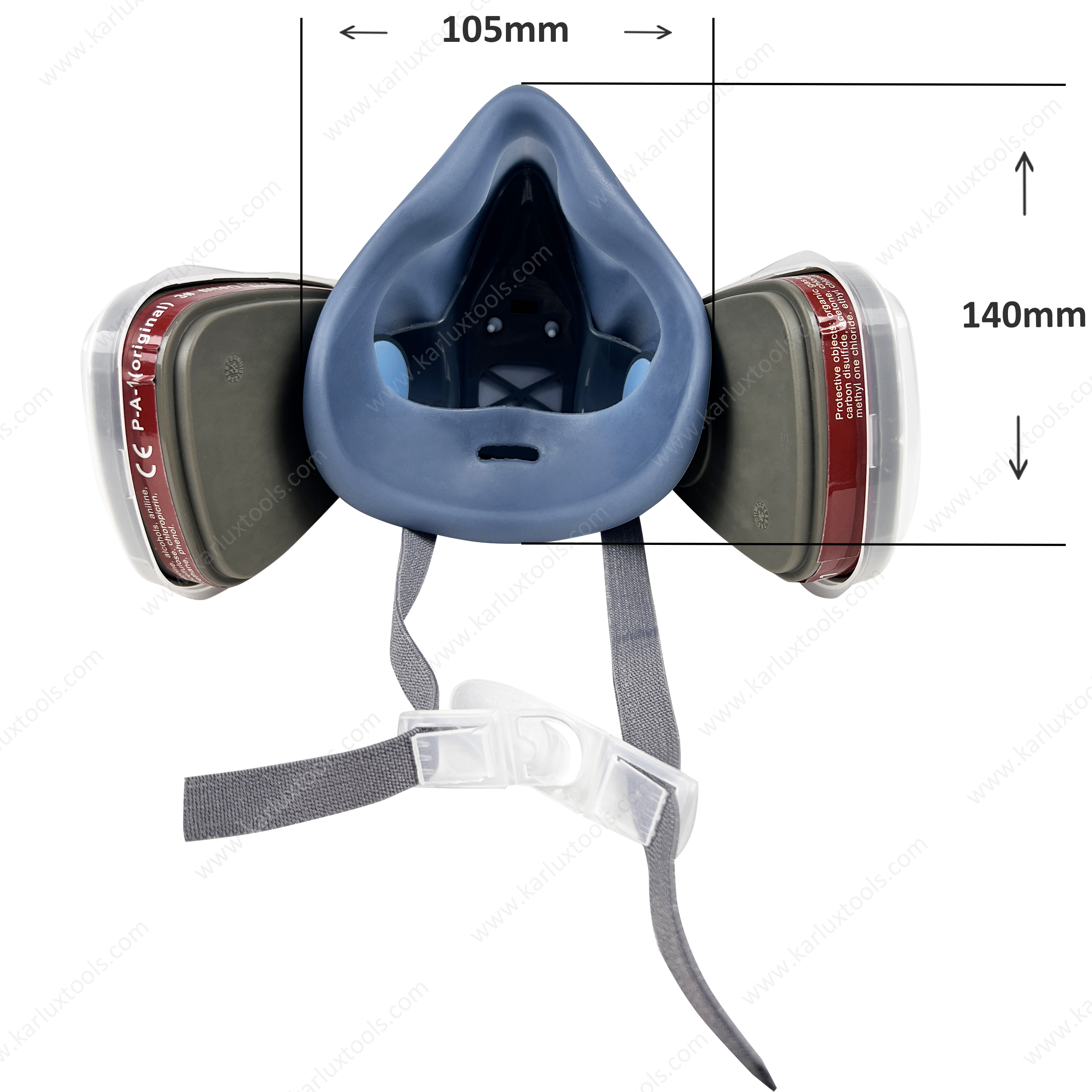 Half Face Gas Mask Facepiece Spray Painting Respirator Safety Suit Quick Latch Respirator With Replaceable Filters