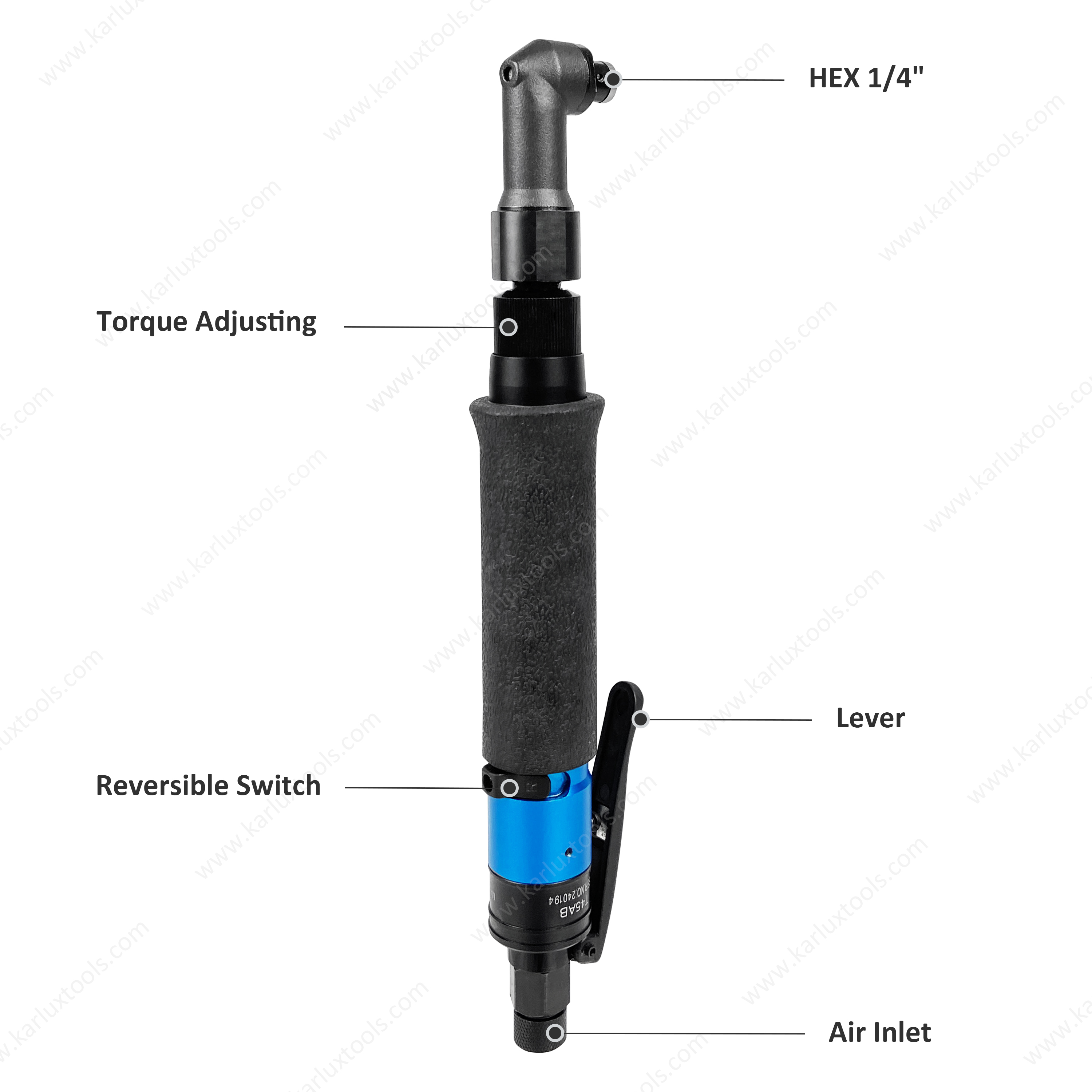 800Rpm Torque Range 8-40Kgf-Cm Pneumatic Screwdriver Assembly Tool Air Shut Off Screwdriver Torque-adjustable Angle Air Screwdriver