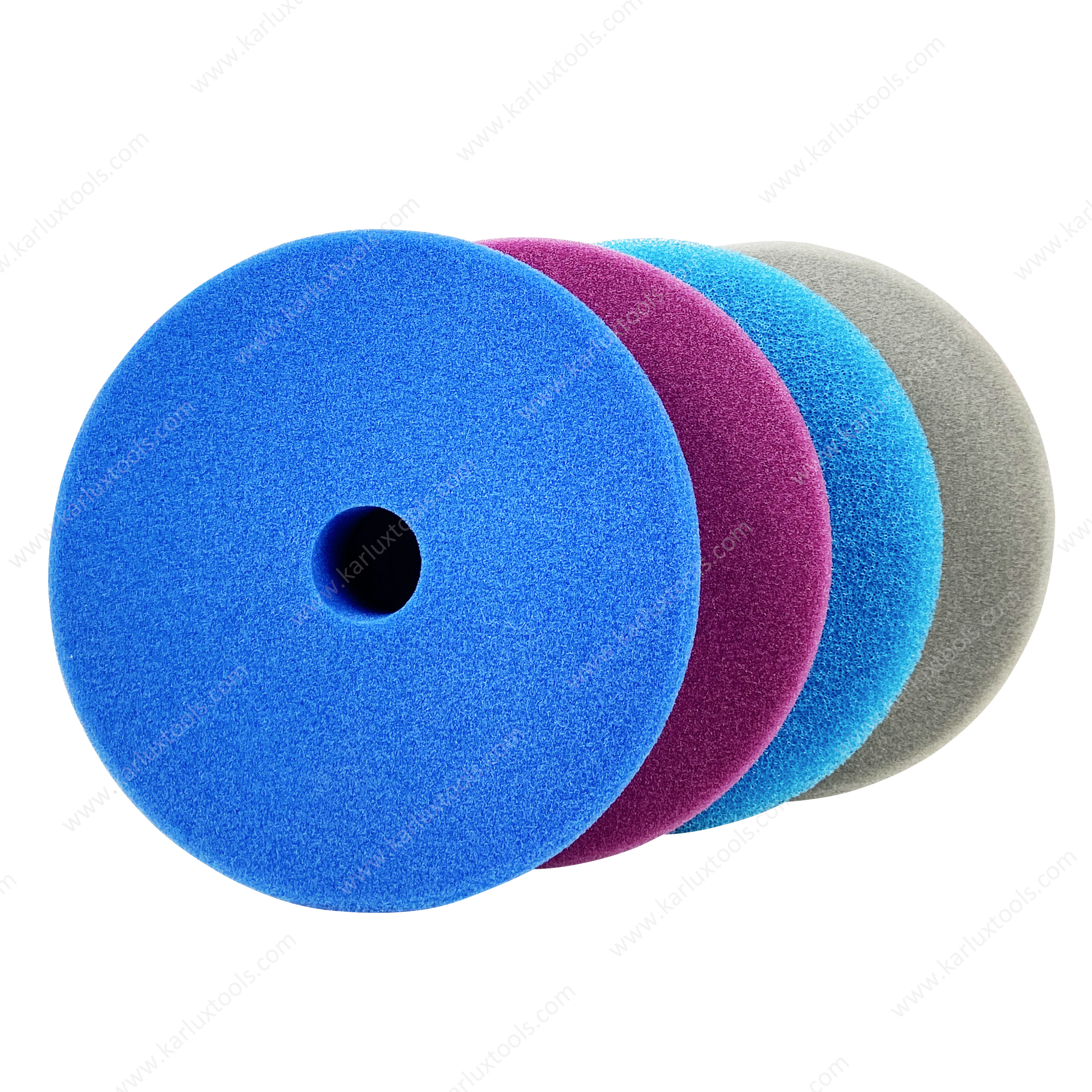 5Inch Waxing Polishing Belvel Edge Foam Pad Car Polisher Pad Buffer Sponge Buffing Pad With 1 Center Hole