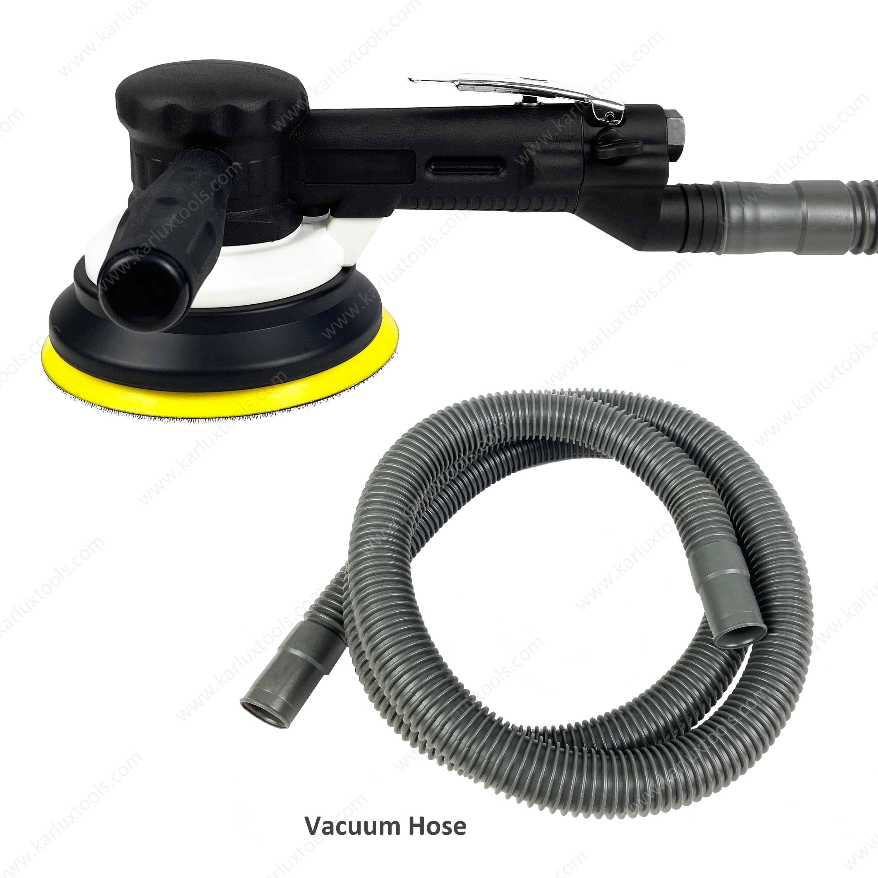 9000Rpm Orbit 10Mm 6inch 150mm Self Generated Vacuum Two Hands Pneumatic Air Orbital Sander