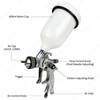 1.0-2.0mm Gravity Feed Air Spray Gun Nozzle Sprayer Jet Spray Gun