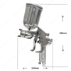 W-77-G 400ML HVLP Gravity Feed Spray Gun Automotive Refinishing Painting Tools Pneumatic Paint Sprayer air Paint Spray Gun