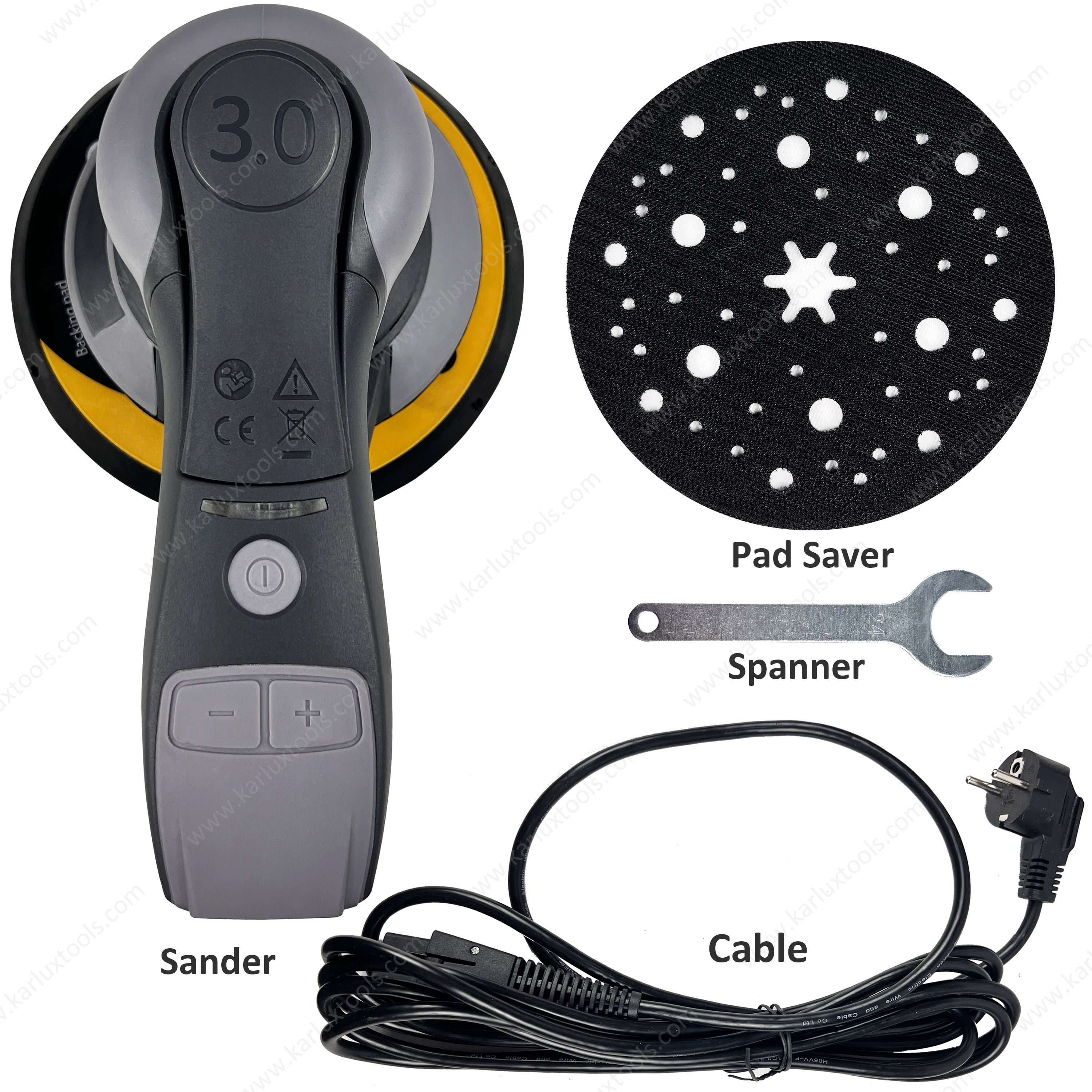 6inch 150mm Orbit 5mm Thread M8 Central Vacuum Variable Speed Palm Portable Brushless Sander Random Orbital Electric Sander