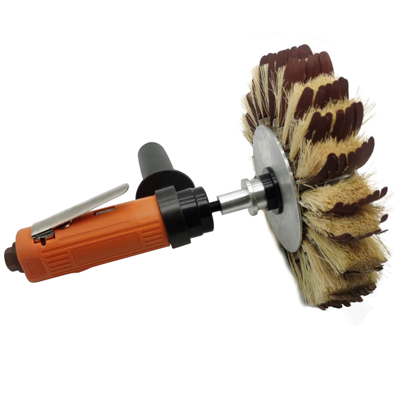 5,000Rpm 8inch (200mm) Sanding Wheel Air Brushing Tool Pneumatic Air Edge Brushing Sander