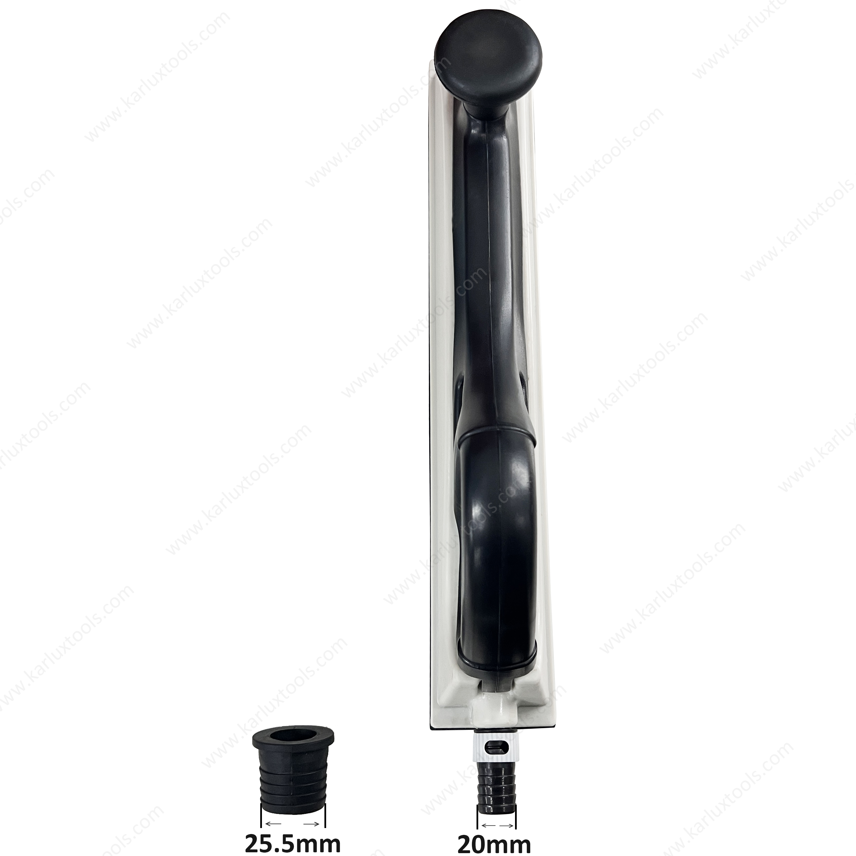 70x420mm Hand Sanding Block with Vacuum Hook & Loop Backing ABS Body Dust-Free Sanding Tool for Automotive Paint Prep