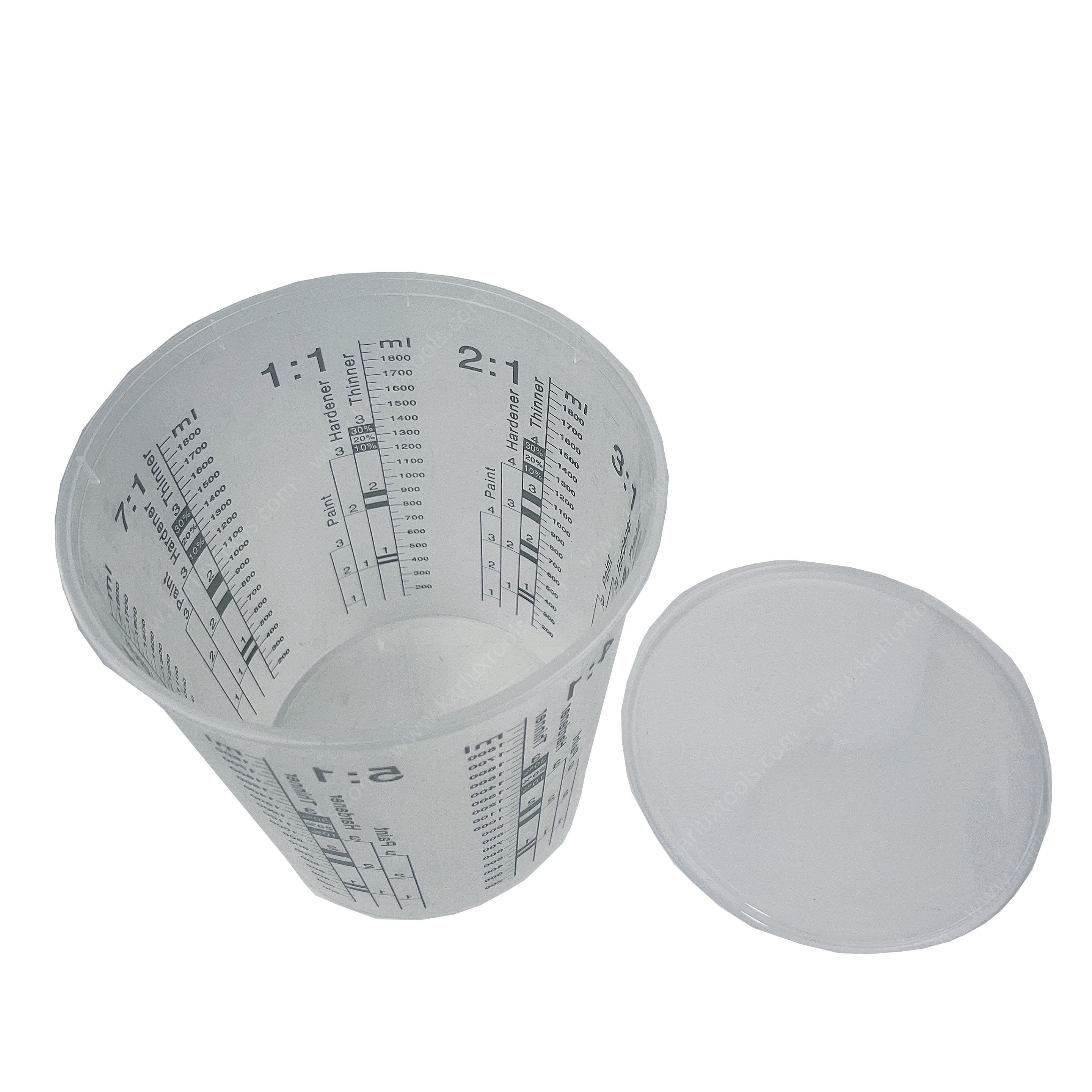 Disposable Paint Mixing Cups with Scale 1800ml