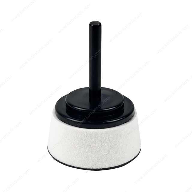 2 Inch 50mm Shank Mounted EVA Sanding Pad Flexible White Foam Backing Plate Tapered Conical Polishing Disc Holder for Surface Finishing