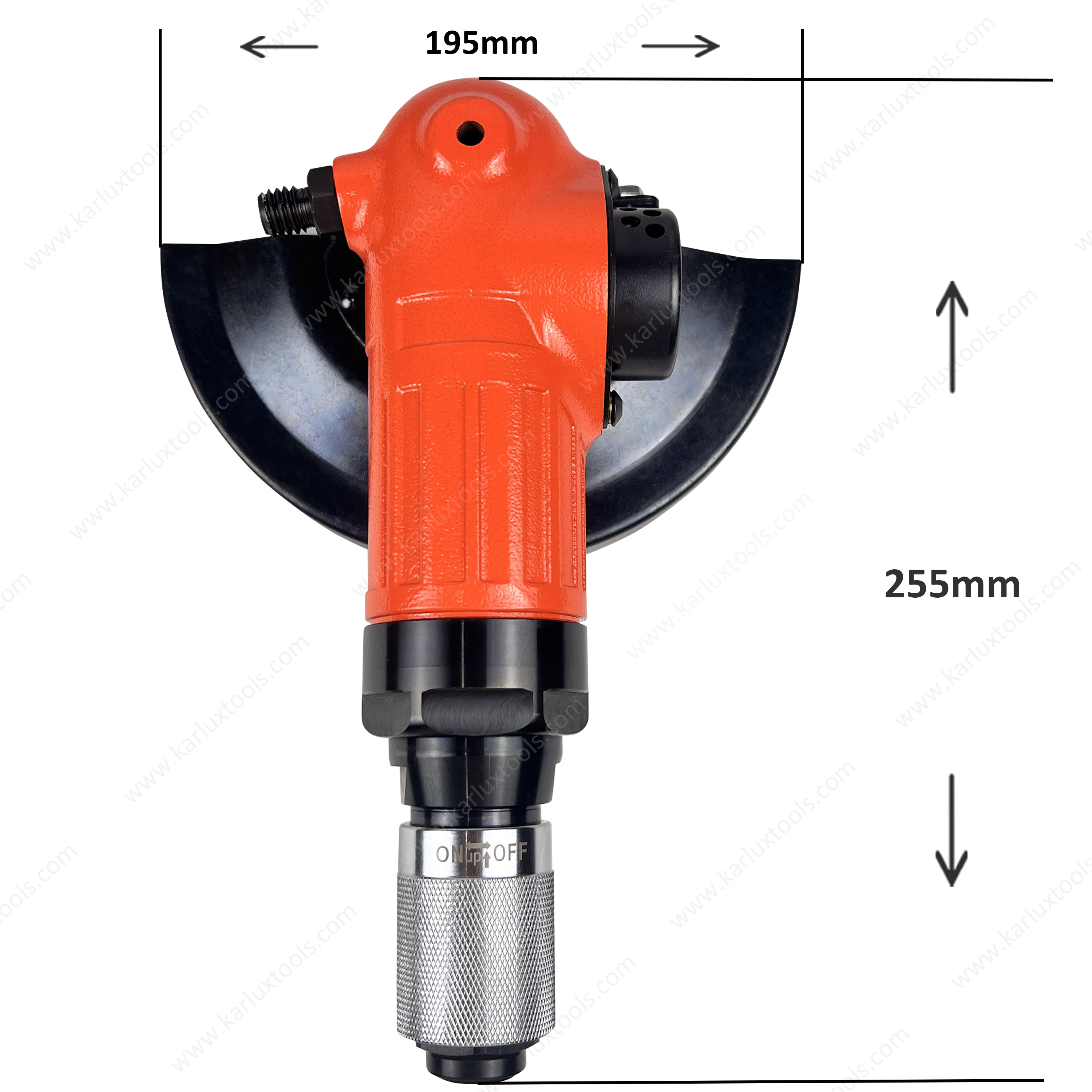 7 Inch 180mm Heavy Duty Pneumatic Angle Grinder 7000RPM Roller Throttle Professional Air Disc Grinding Machine for Industry