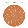 6 Inch(150mm) Grit P80-2500 Multiple Holes Round Sanding Paper Orange Ceramic Paper Backing Sandpaper Disc