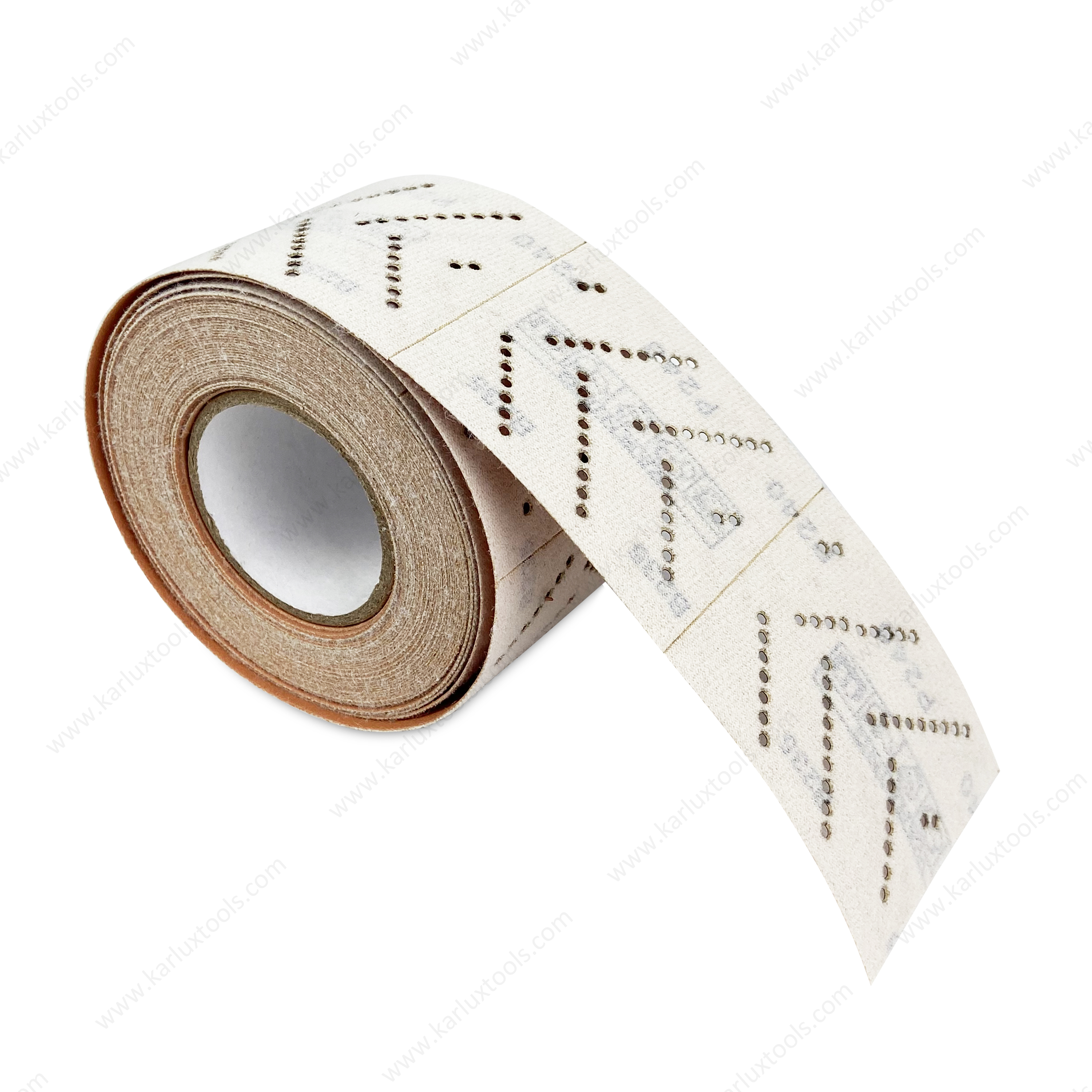 Grit P80-2500 70mm*70mm V-shaped Holes Square Sandpaper Orange Ceramic Paper Backing Sandpaper Roll Sanding Paper for Vacuum Sander 