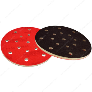 6inch 150mm Red P400 17Holes Grit Thickness 5mm Flexible Polishing Pad Scuff Pad Abrasive Sponge Softback Sanding Sponge