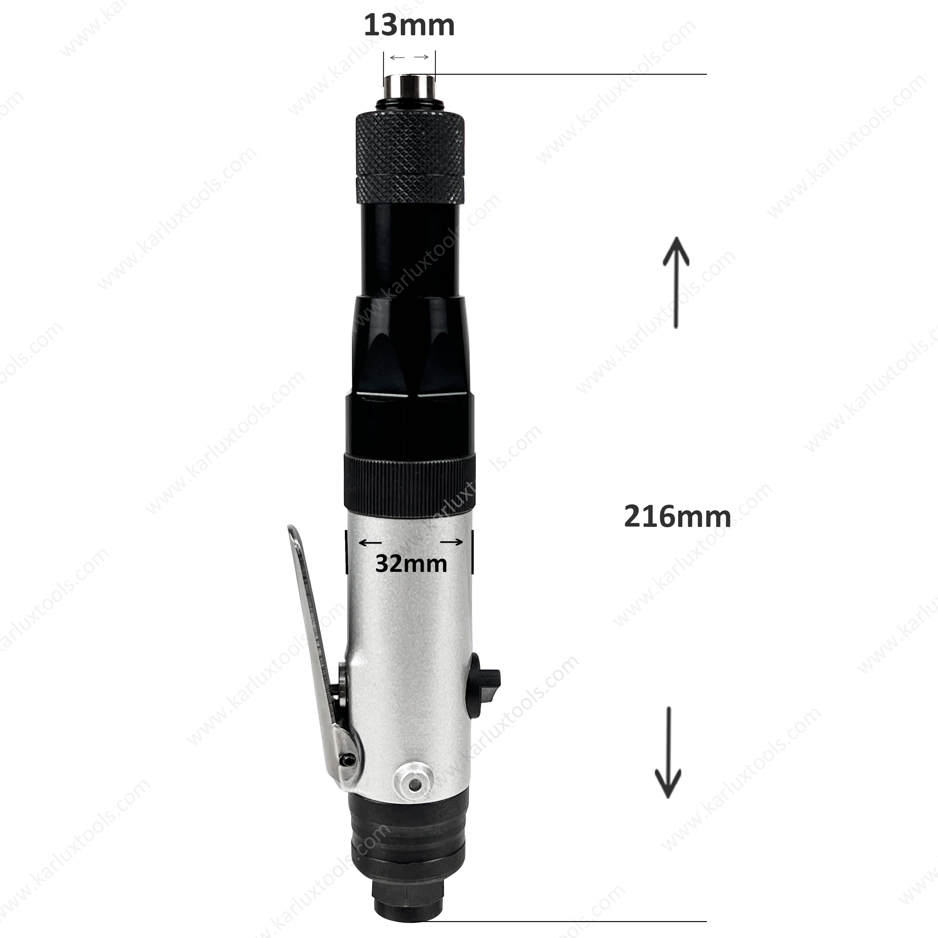 1200rpm Torque Range 0.196-1.46N.m Assembly Industry Lever Type Pneumatic Screwdriver Fixed Torque Straight Lever Start Air Screwdriver