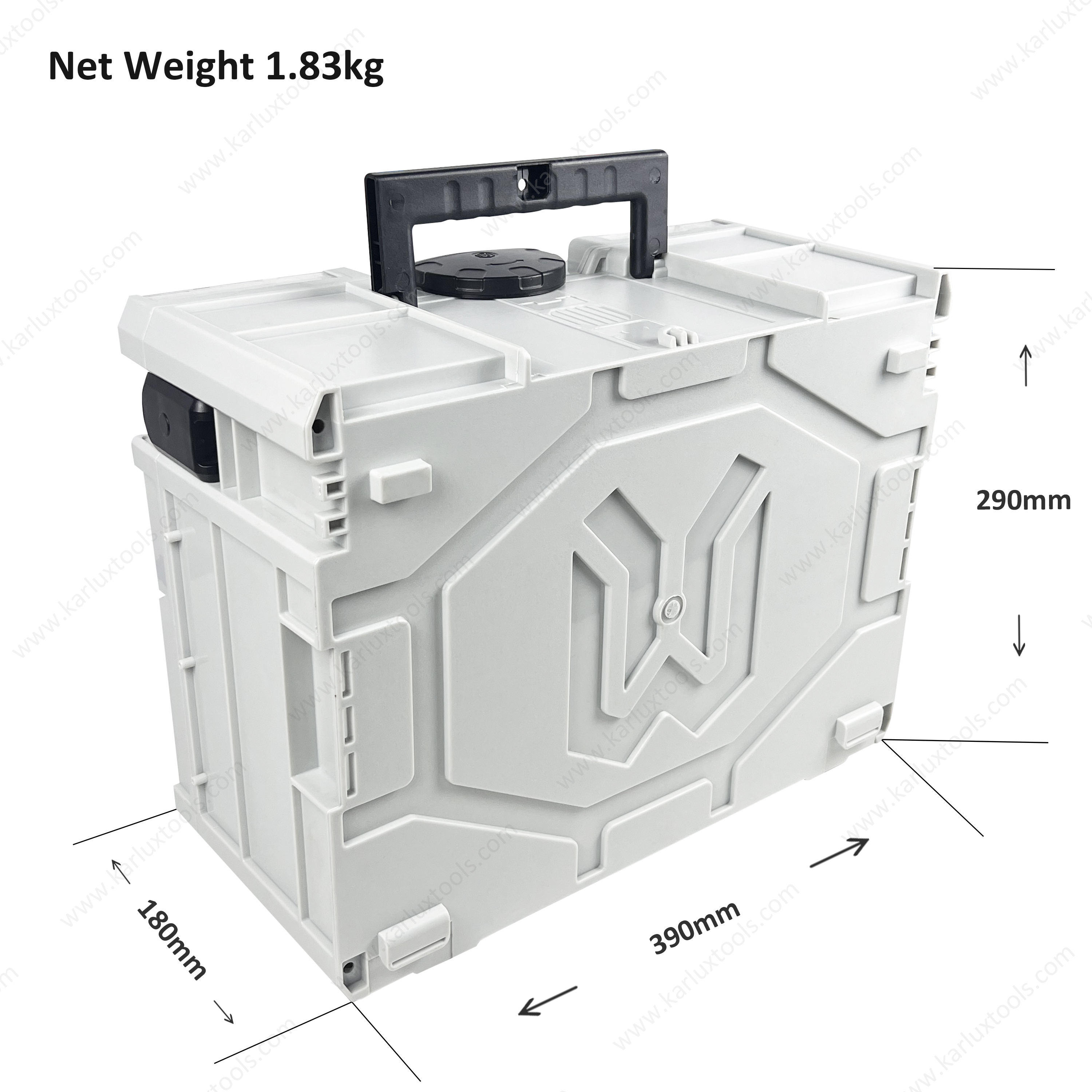 40x30x18cm Workshop Waterproof Dustproof Stackable Modular Tool Boxes System Systainer Storage Case for Tool Protection