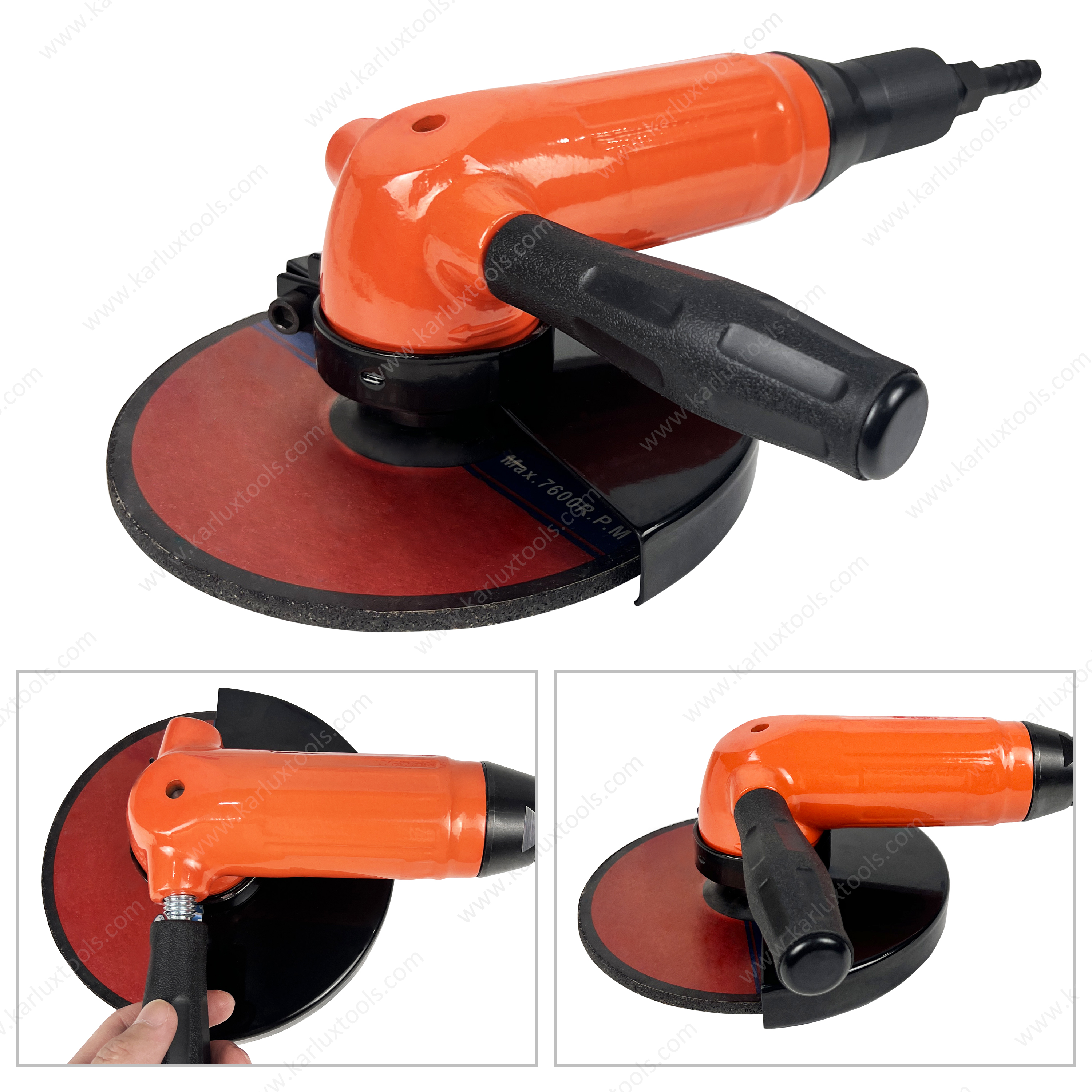 8000rmp 7inch Heavy Duty Pneumatic Disc Grinder Air Angle Grinder Industrial Grinding Machine