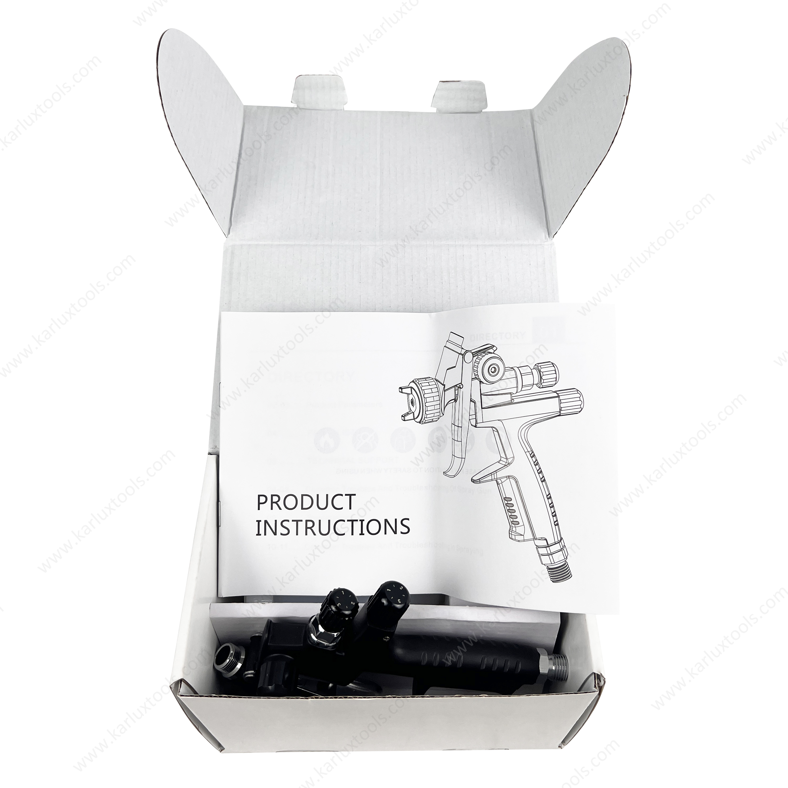 250ml 0.5 / 0.8 / 1.0 / 1.2mm Nozzle HVLP LVMP Gravity Spray Gun Paint Mini Air Sprayer Pneumatic Spray Gun for Car Refinishing