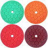 6inch Hexagon Bevel Edge Foam Polishing Pad Car Foam Buffing Polishing Sponge Pad Compound Polishing Wax for DA RO Car Polisher