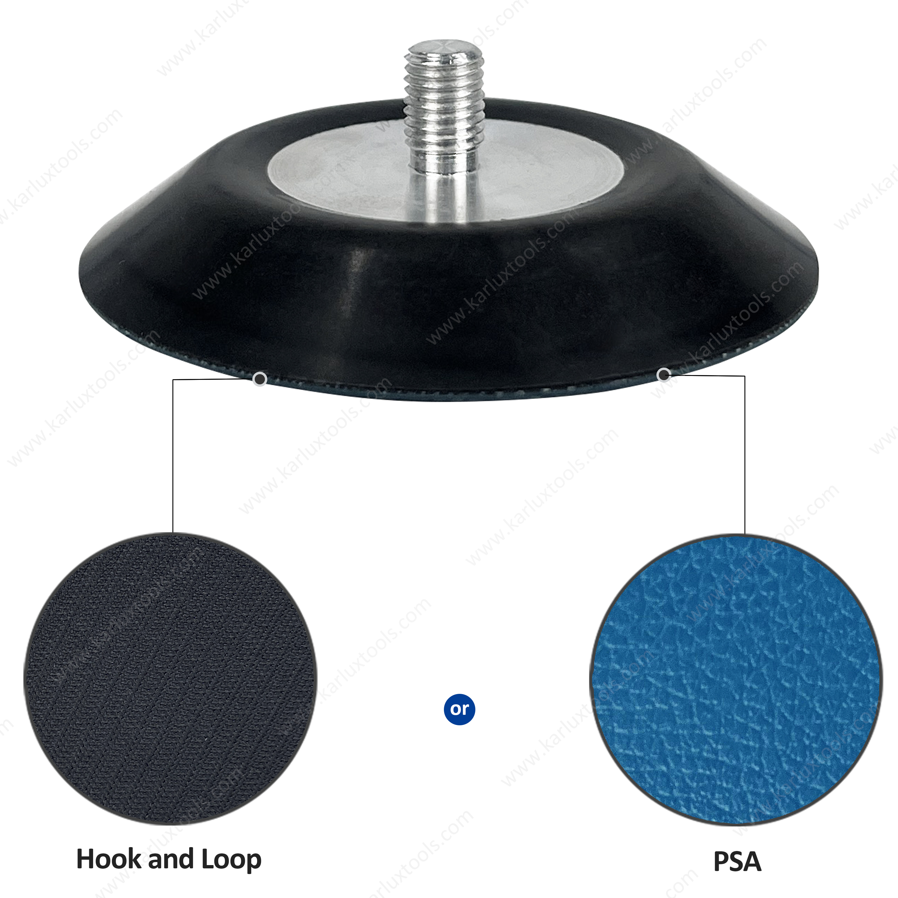 3Inch 75mm Dual-Action Leather Sander Pad Fastener Flexible Backing Plate 3" Polishing Pad with 5/16" M6 Threads