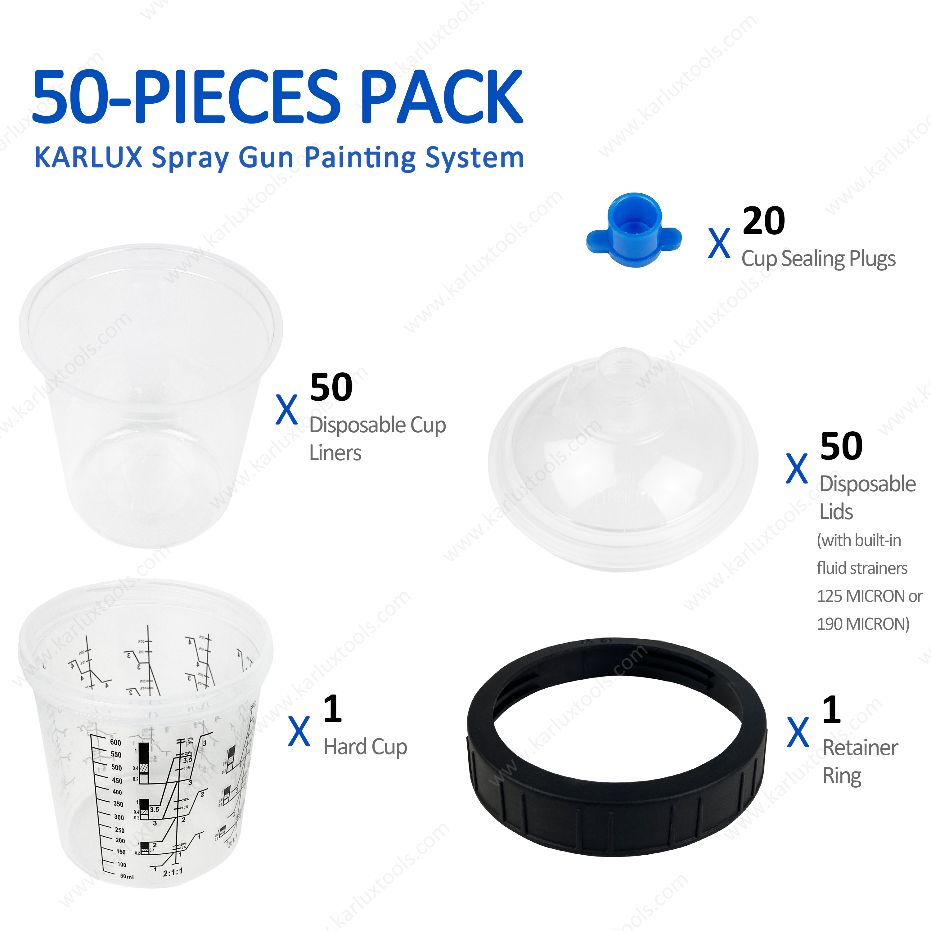 Air Spray Gun Paint Disposable Mixing Cup 600ml